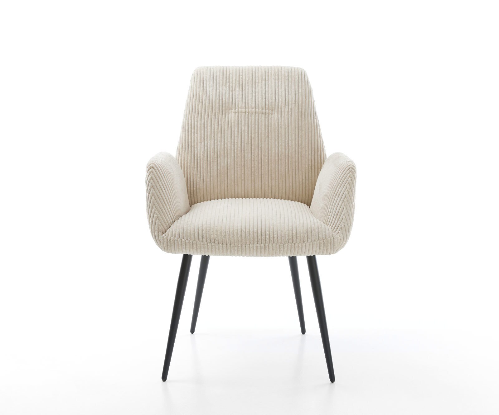 Esszimmerstuhl Zoa-Flex Cord Beige 4-Fuß konisch Schwarz Taschenfederkern 2