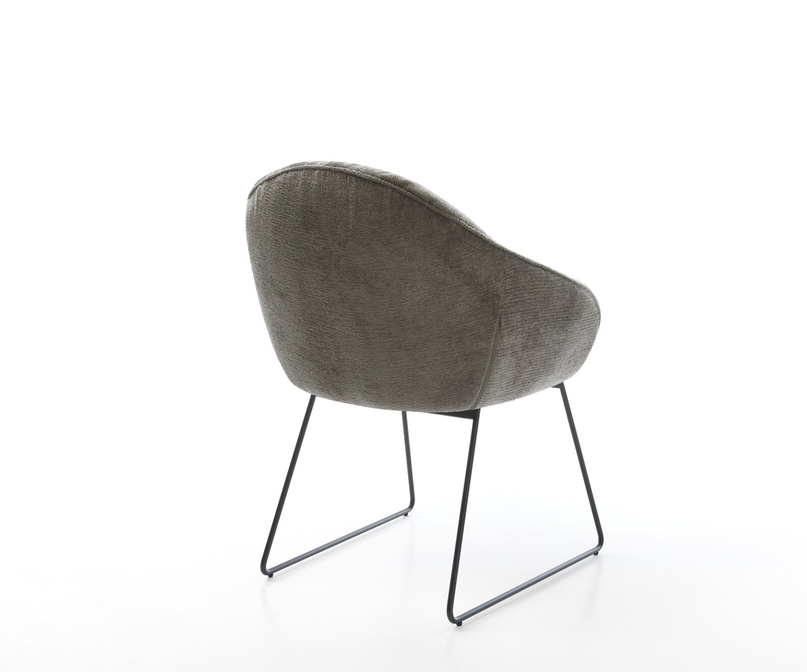 Esszimmerstuhl Gaio-Flex Bouclé Soft Schlamm Kufengestell Schwarz 4