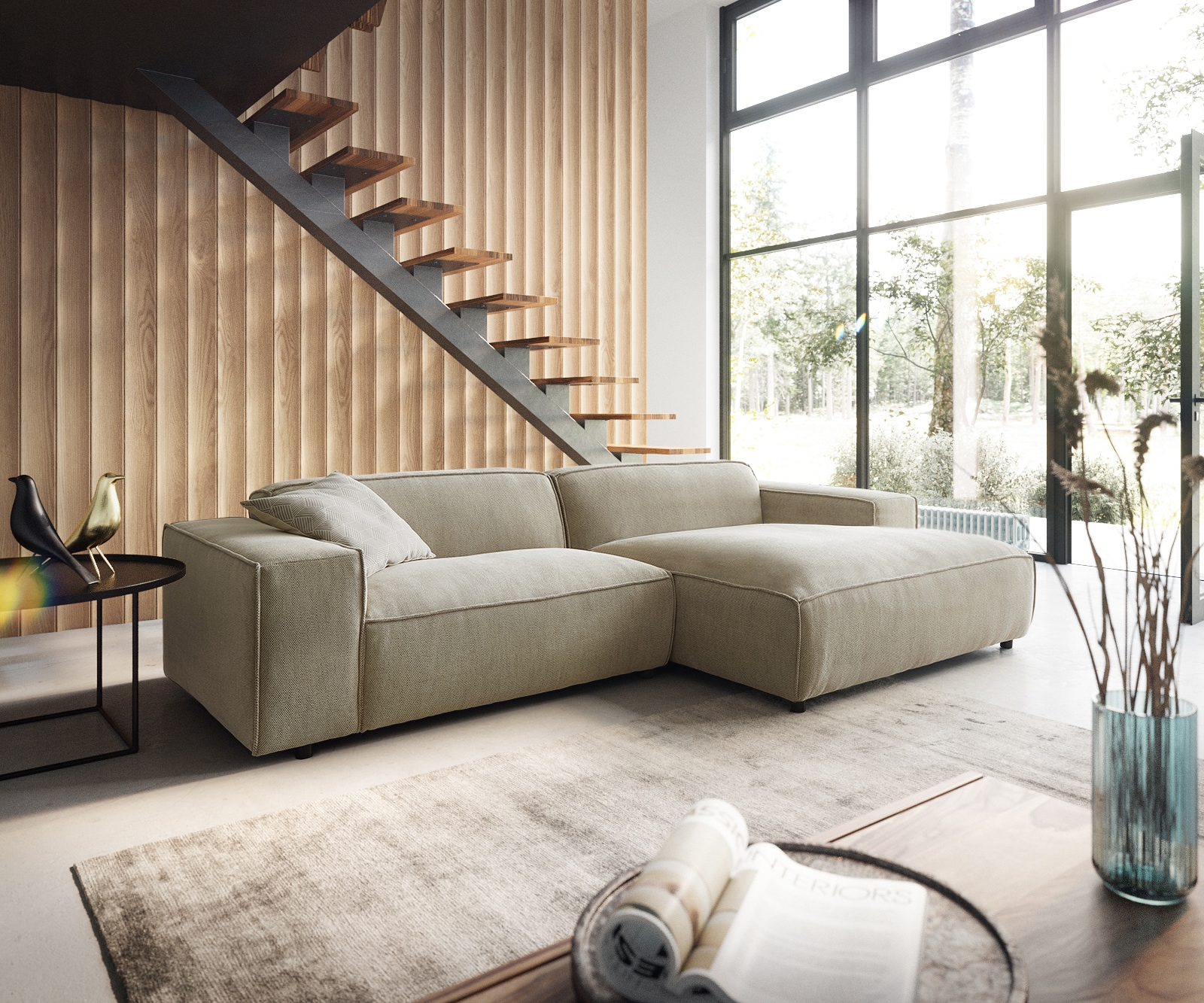 Ecksofa Tenso 280x165 cm Ottomane Couch