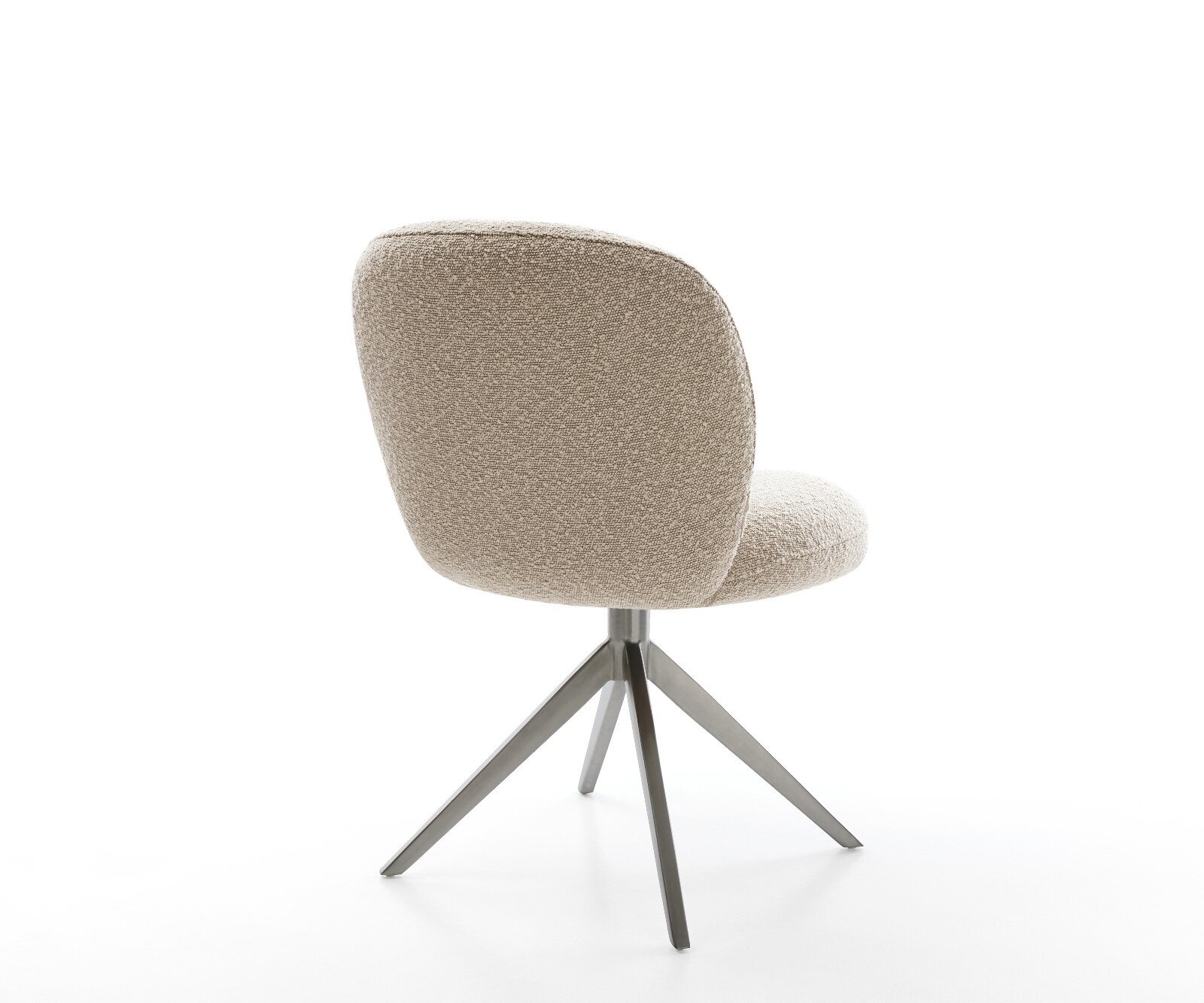 Drehstuhl Nube-Flex Bouclé Schlamm Kreuzgestell breit Graphit 360° drehbar Wippfunktion Taschenfederkern 5