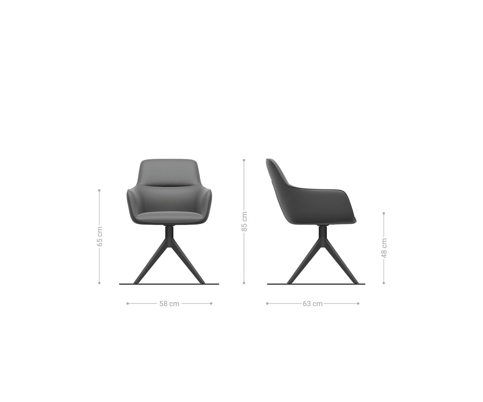 Drehstuhl Pejo-Flex Chenille Pastellblau Kreuzgestell breit Effektfinish Titan 360° drehbar Taschenfederkern 5 Drehstuhl Pejo-Flex Chenille Pastellblau Kreuzgestell breit Effektfinish Titan 360° drehbar Taschenfederkern 5