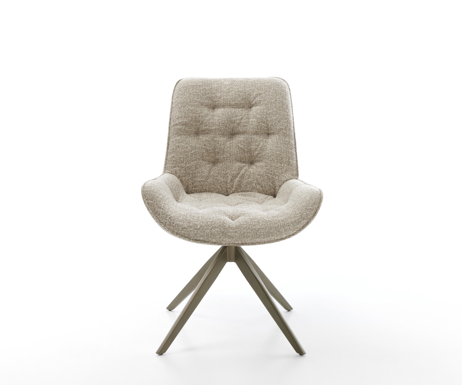 Drehstuhl Taimi-Flex Webstoff Soft Beige Kreuzgestell breit Effektfinish Titan 360° drehbar Wippfunktion 2