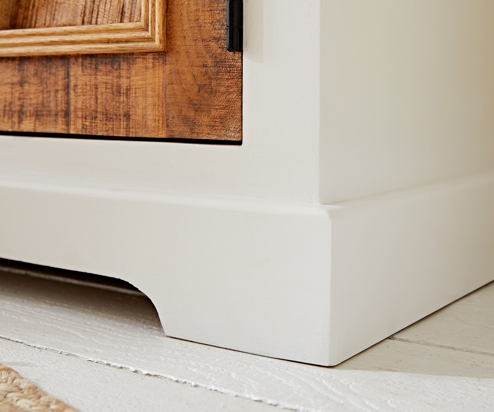 Hochschrank Casa  45x190 cm Mango Weiss Natur 3