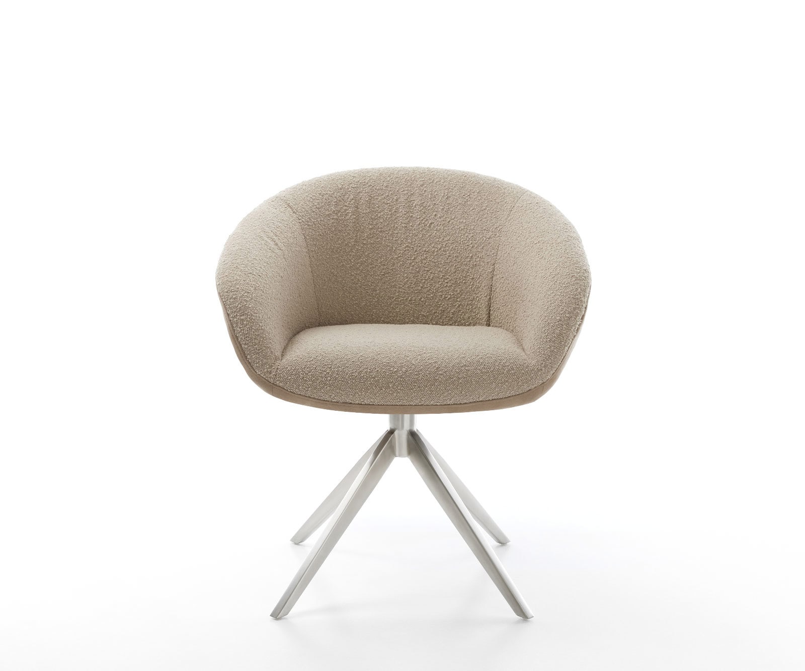 Drehstuhl Vinka-Flex mit Armlehnen Materialmix Schlamm Kreuzgestell breit Edelstahl 360° drehbar Wippfunktion Taschenfederkern 1 Drehstuhl Vinka-Flex mit Armlehnen Materialmix Schlamm Kreuzgestell breit Edelstahl 360° drehbar Wippfunktion Taschenfederkern 1