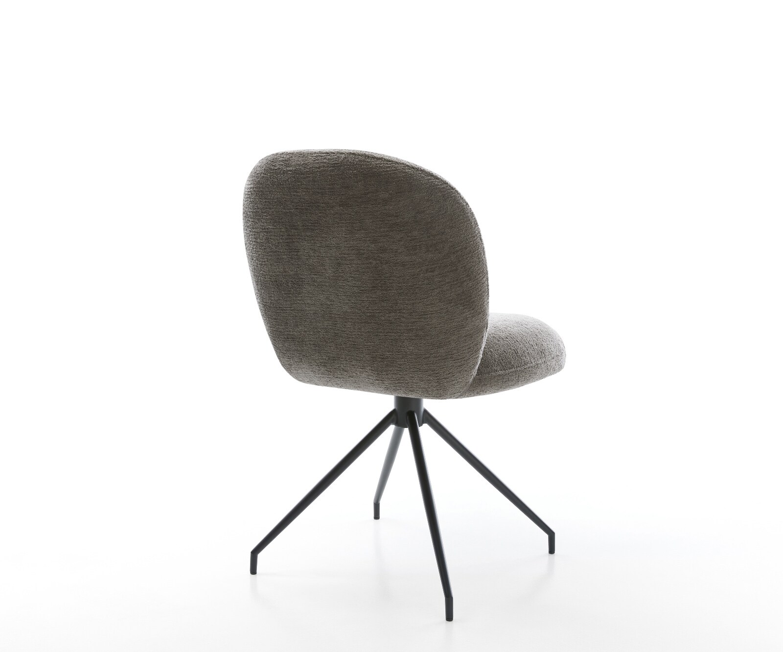 Esszimmerstuhl Nube-Flex Bouclé Soft Schlamm Kreuzgestell konisch Schwarz Taschenfederkern 5