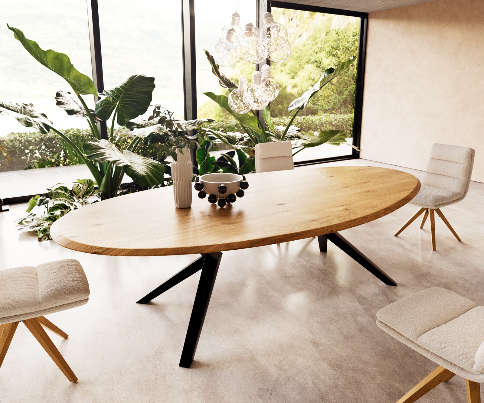 Esstisch Edge Massivholz Flow Edge Oval 3