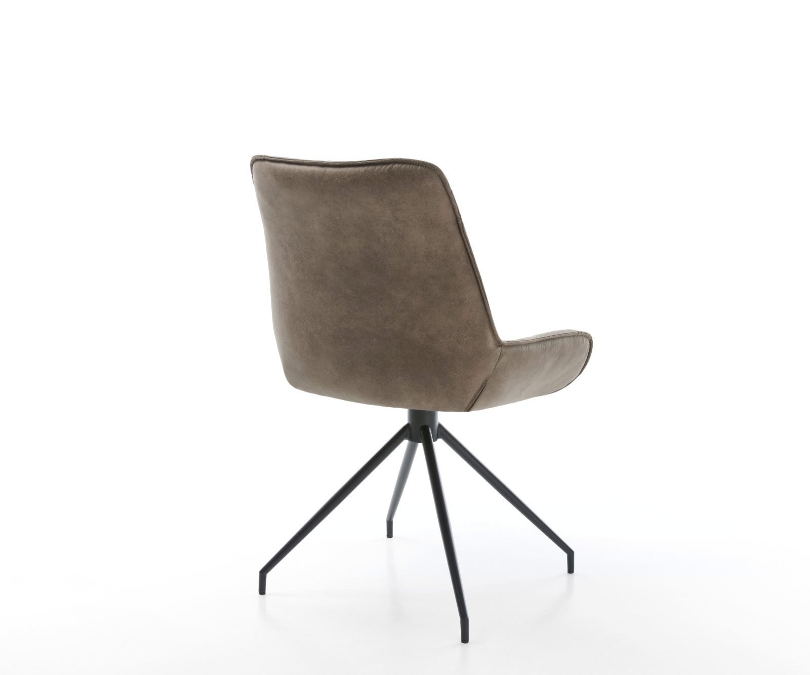 Esszimmerstuhl Taimi-Flex Mikrofaser Taupe Vintage Kreuzgestell konisch Schwarz 5 Esszimmerstuhl Taimi-Flex Mikrofaser Taupe Vintage Kreuzgestell konisch Schwarz 5
