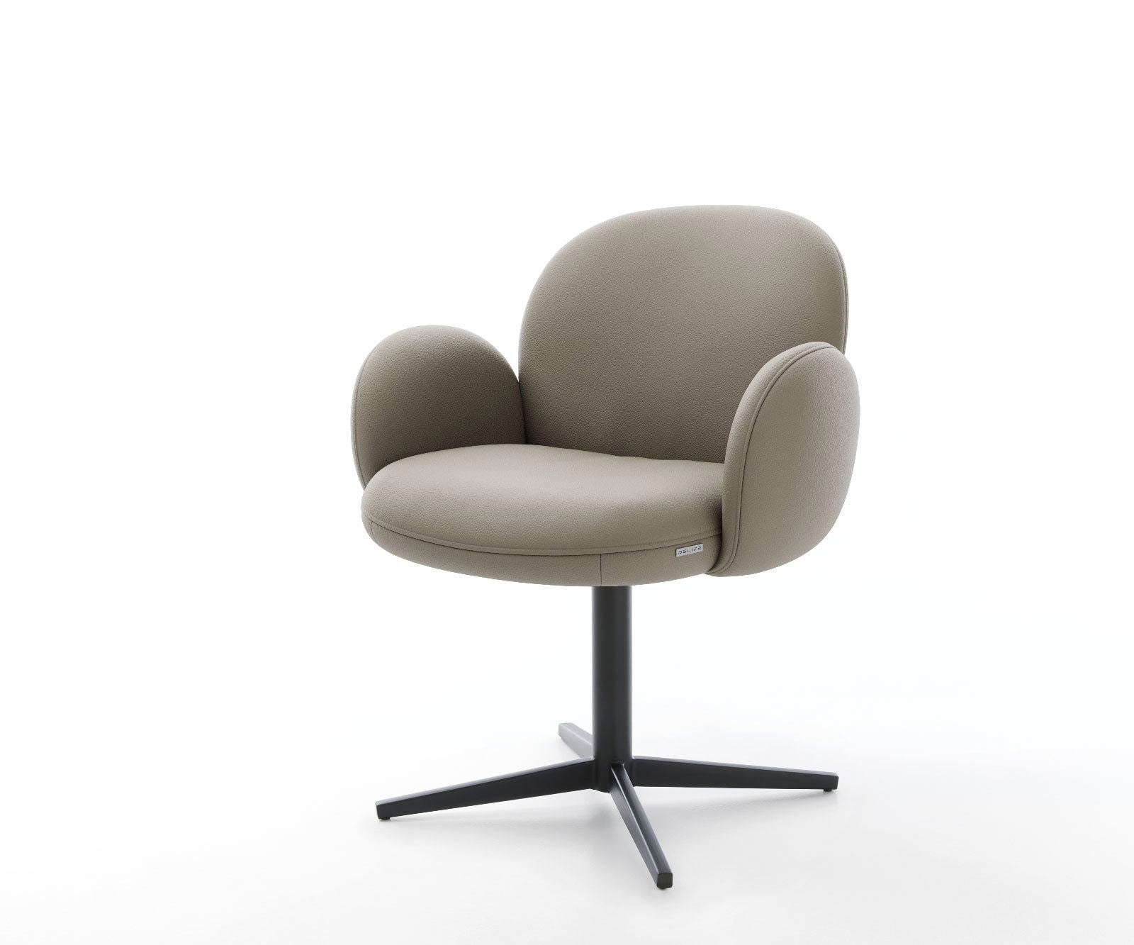 Drehstuhl Nube-Flex mit Armlehnen Echt-Leder Schlamm Fußkreuz Schwarz 360° drehbar Taschenfederkern Drehstuhl Nube-Flex mit Armlehnen Echt-Leder Schlamm Fußkreuz Schwarz 360° drehbar Taschenfederkern