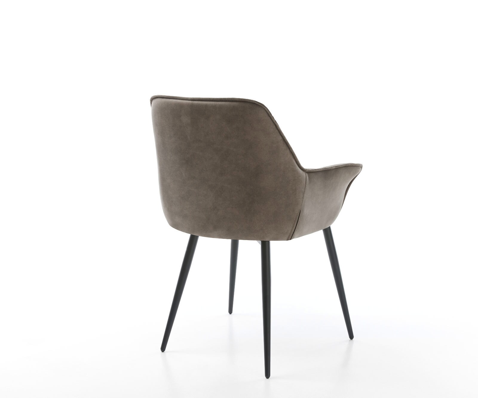 Esszimmerstuhl Kaira-Flex Mikrofaser Taupe Vintage 4-Fuß konisch Schwarz 4 Esszimmerstuhl Kaira-Flex Mikrofaser Taupe Vintage 4-Fuß konisch Schwarz 4