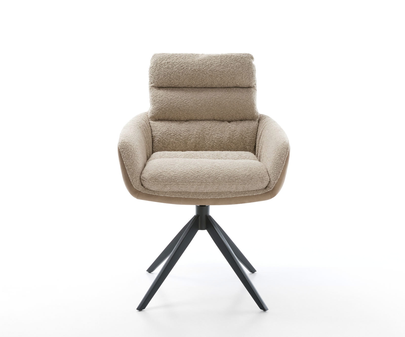 Drehstuhl Abelia-Flex mit Armlehnen Materialmix Schlamm Kreuzgestell breit Schwarz 360° drehbar Wippfunktion 1 Drehstuhl Abelia-Flex mit Armlehnen Materialmix Schlamm Kreuzgestell breit Schwarz 360° drehbar Wippfunktion 1