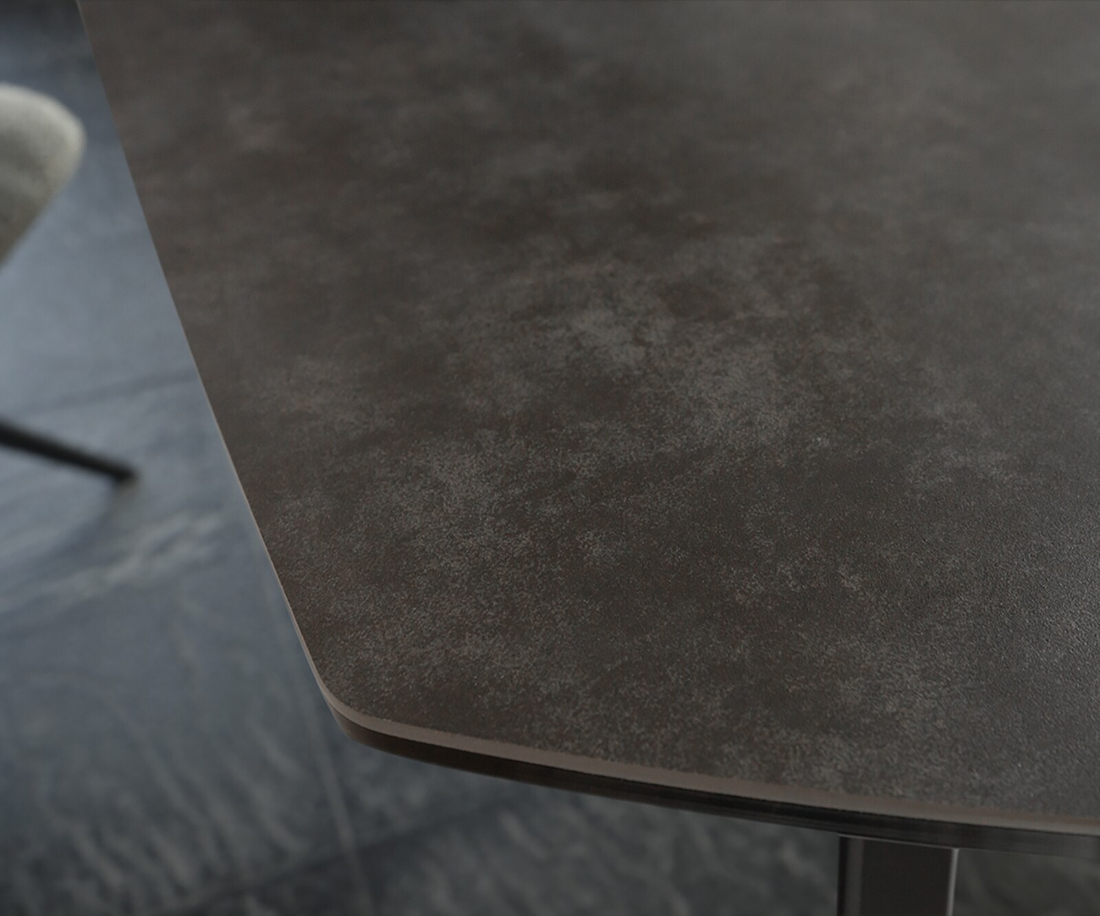 Esstisch Carlow 130/200x95 cm Keramik Grau Metall ausziehbar 5