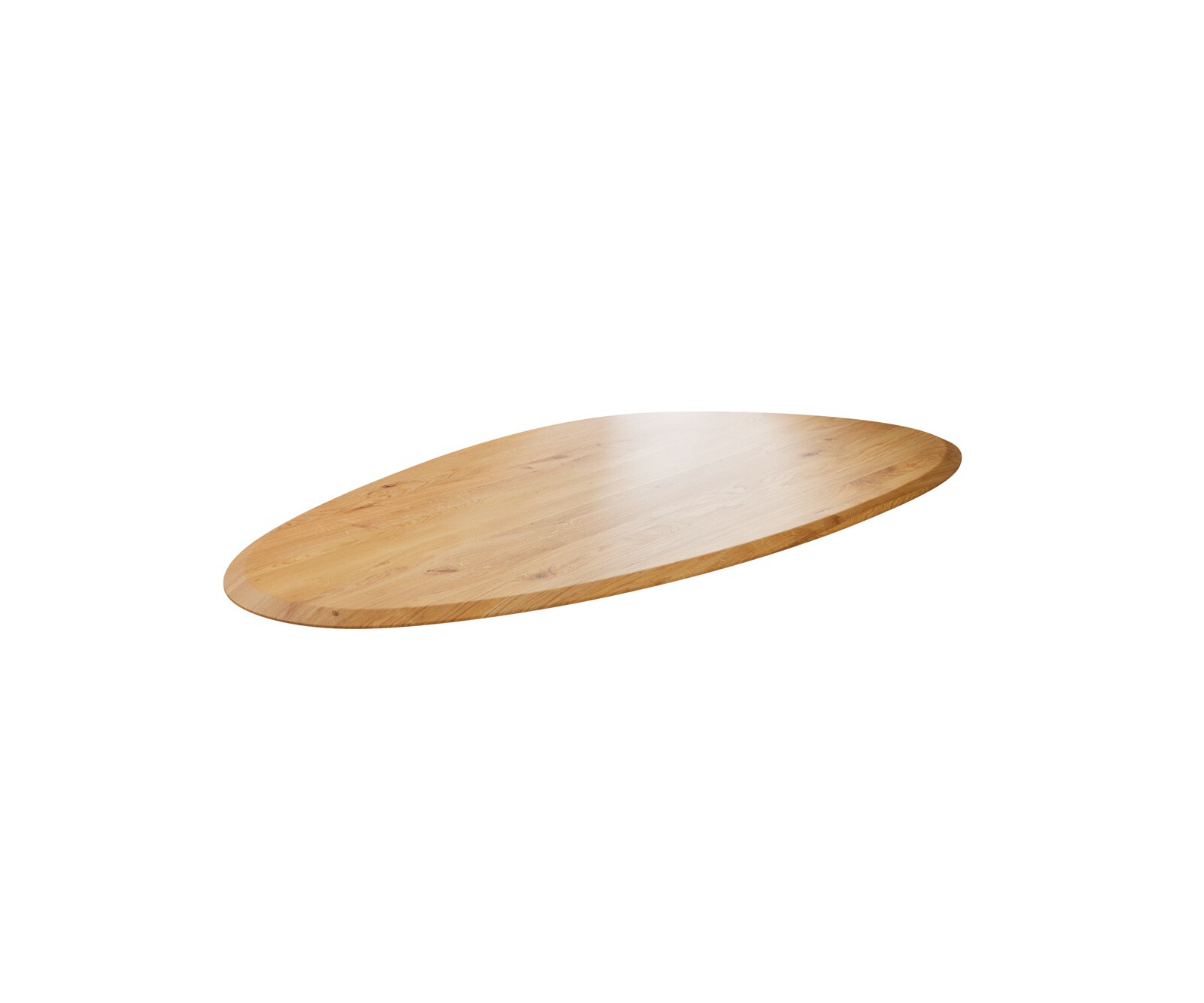 Esstischplatte Edge Oval 220x120x2,5 cm Eiche Natur Flow Edge