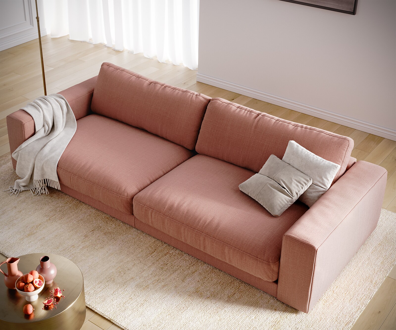 Big-Sofa Cubico 290x120 cm Flachgewebe Orange 3