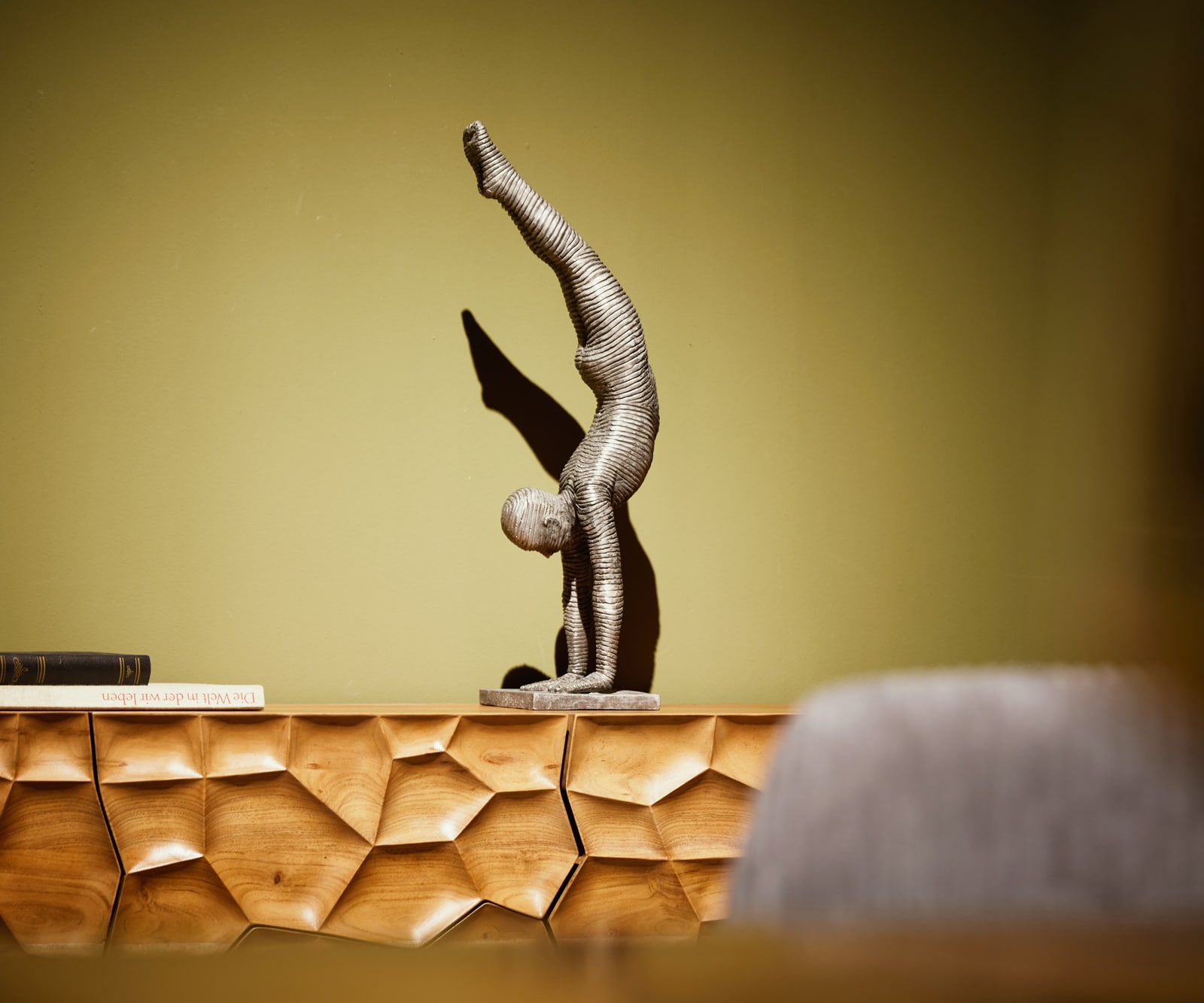 Dekostatue Swim Swallow 29X23X62 Aluminium Schwarz-Silber