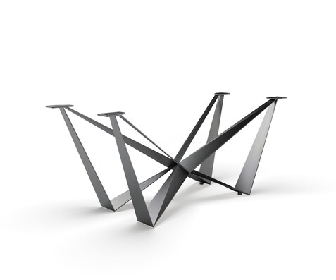 Tischgestell Spider Edelstahl Graphit für Tischplatten ab 200 cm