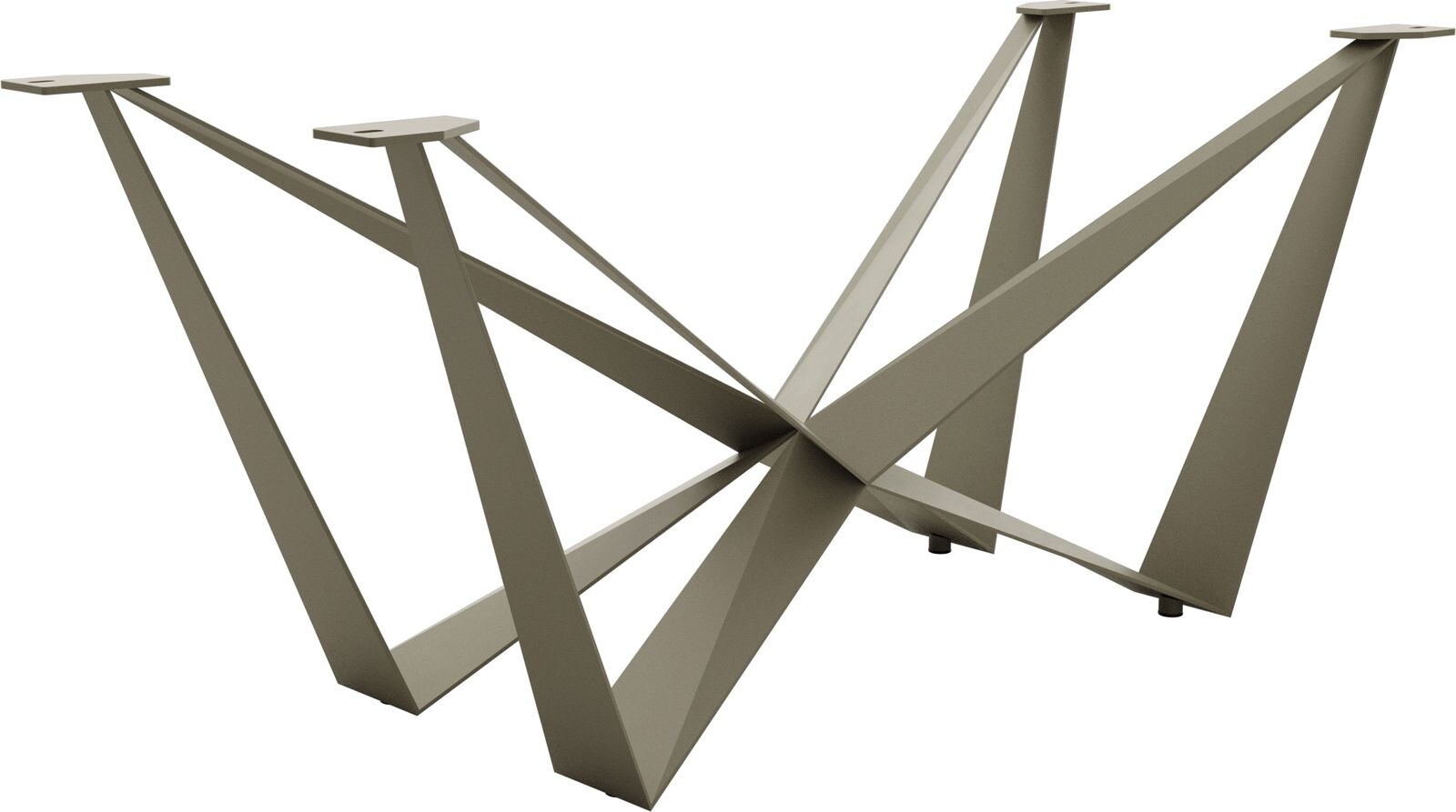 Tischgestell Spider Metall Effektfinish Titan Tischplatten ab 200 cm