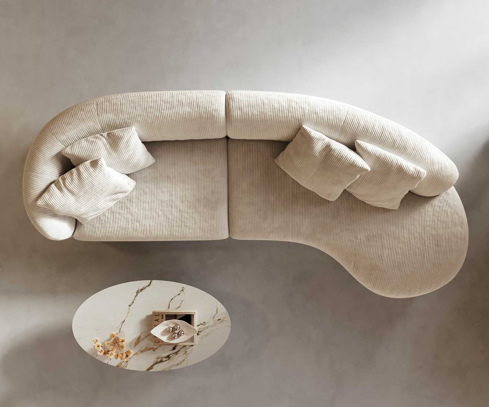 Sofa Mairi 330x160 cm Cord Beige 3