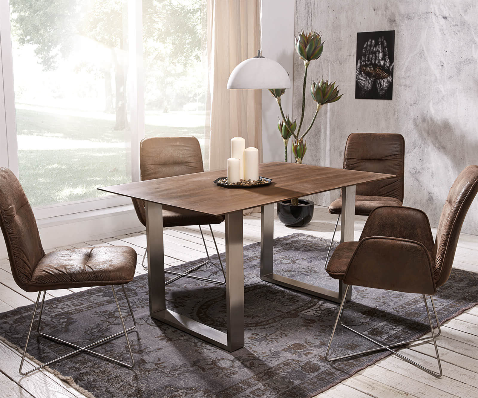 Esstisch Edge Massivholz Schweizer Kante Rechteck 2