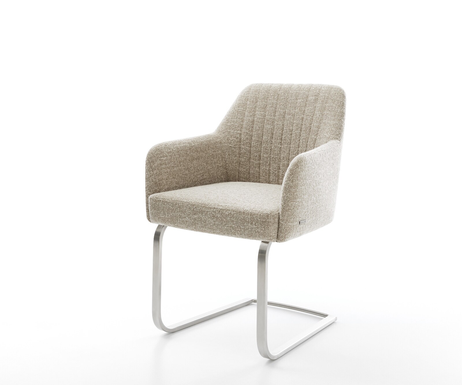 Freischwinger Greg-Flex Webstoff Soft Beige Freischwinger flach Edelstahl T günstig online kaufen