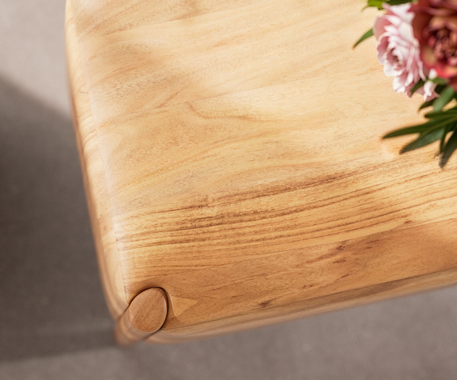 Couchtisch Simcha 90x90 cm Akazie Natur 1 Klappe 4