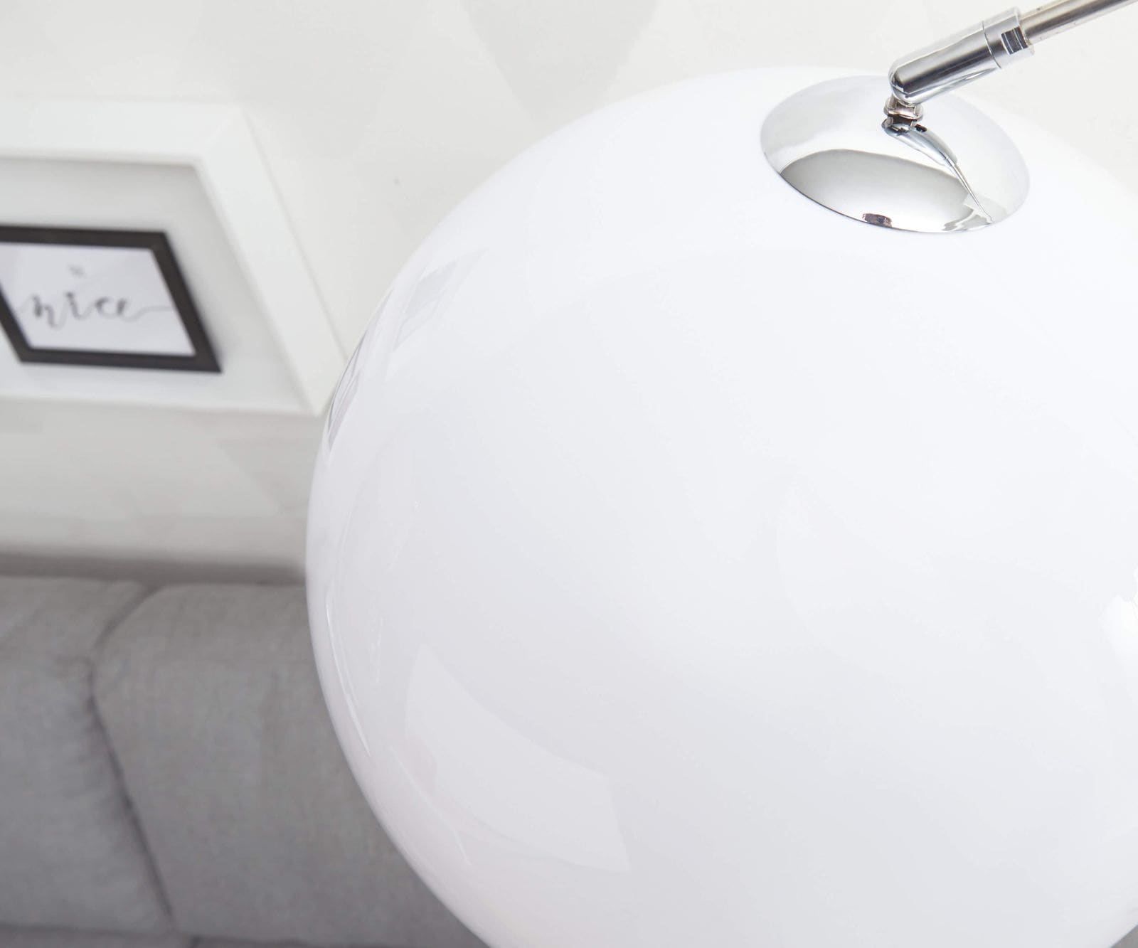 Bogenleuchte Big-Deal Eco Silber Weiss Betonfuß höhenverstellbar 2