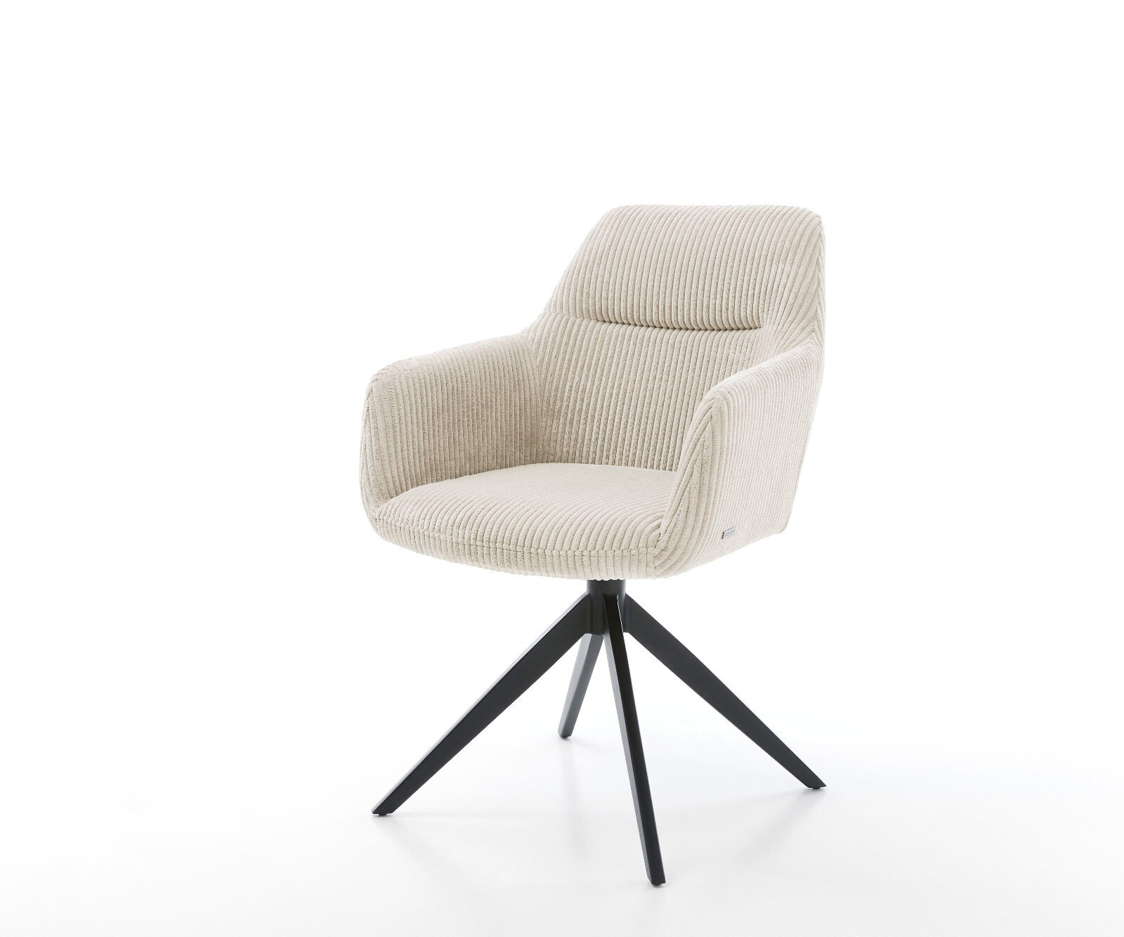 Drehstuhl Pejo-Flex Cord Beige Kreuzgestell breit Schwarz 360° drehbar Wipp günstig online kaufen