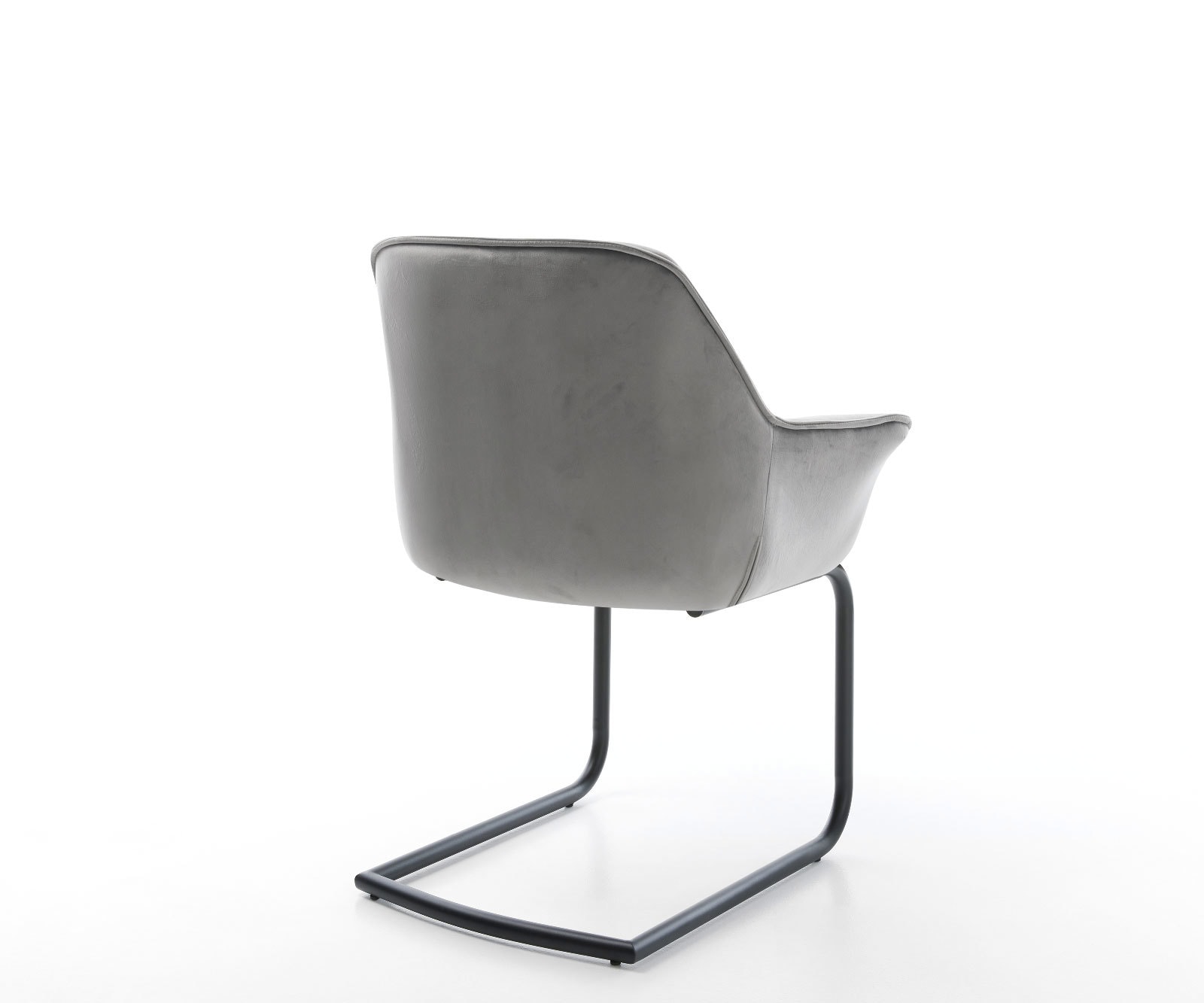 Freischwinger Keila-Flex mit Armlehnen Samt Grau Freischwinger rund Schwarz 5 Freischwinger Keila-Flex mit Armlehnen Samt Grau Freischwinger rund Schwarz 5