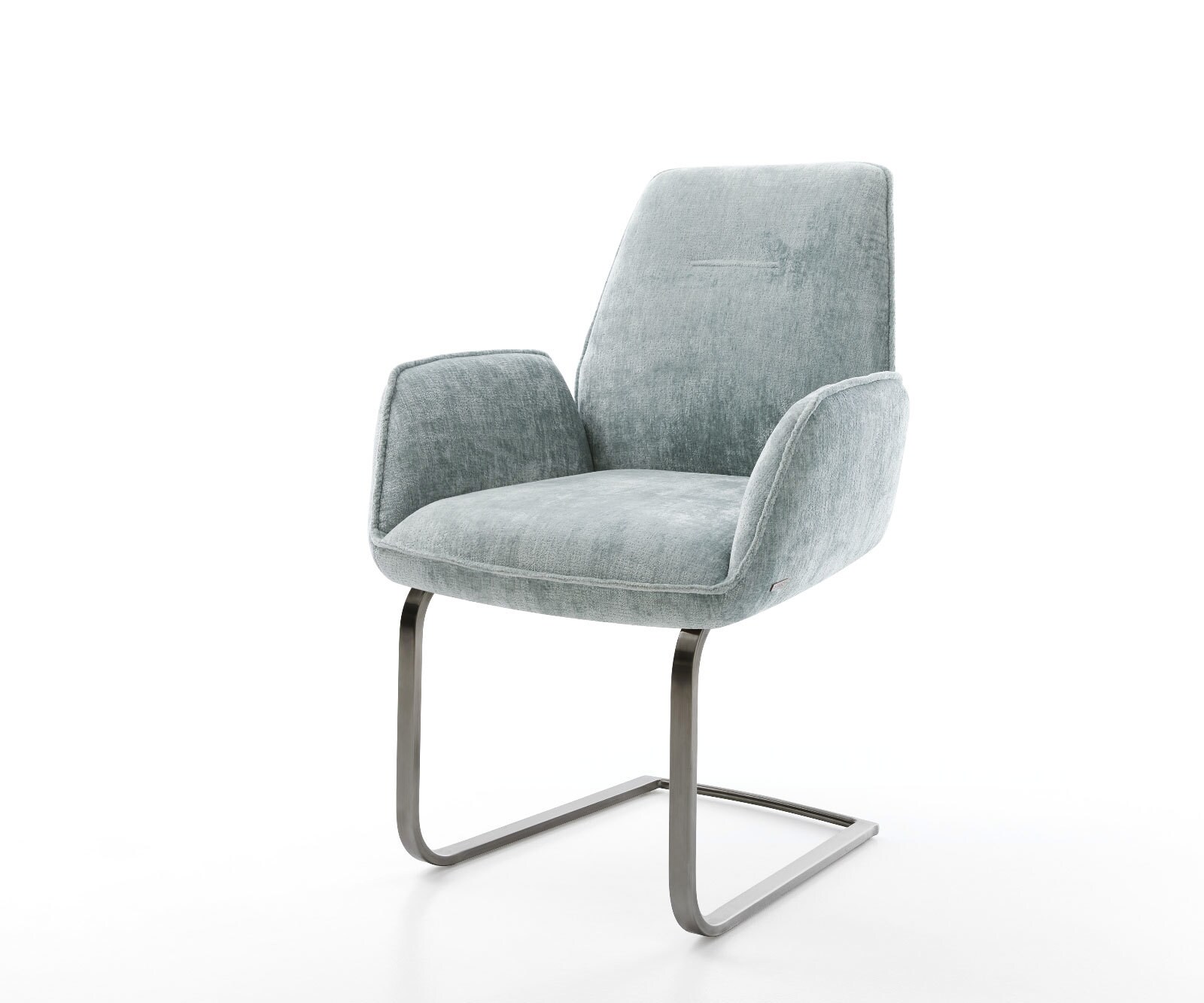 Freischwinger Zoa-Flex Chenille Pastellblau Freischwinger flach Graphit Tas günstig online kaufen