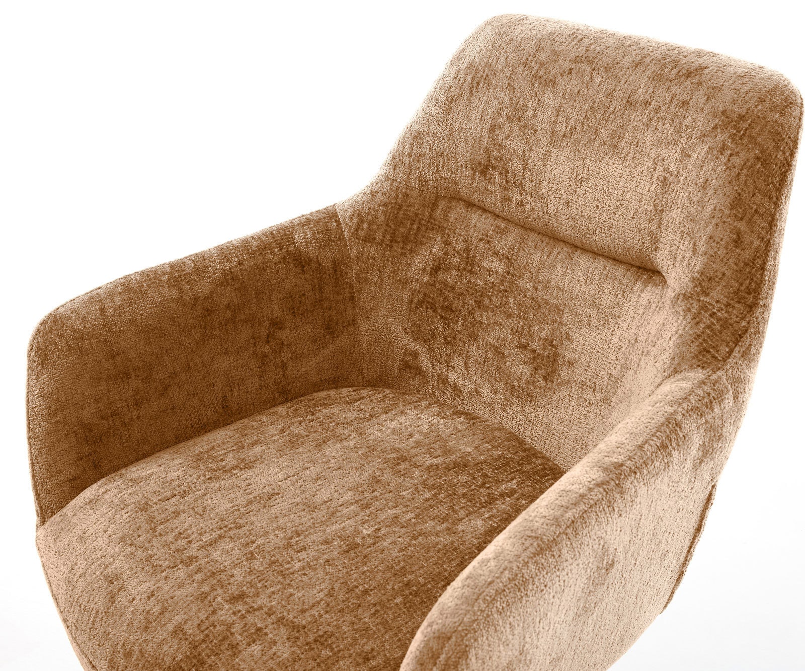 Drehstuhl Pejo-Flex Chenille Rost Fußkreuz Effektfinish Titan 360° drehbar Wippfunktion Taschenfederkern 3