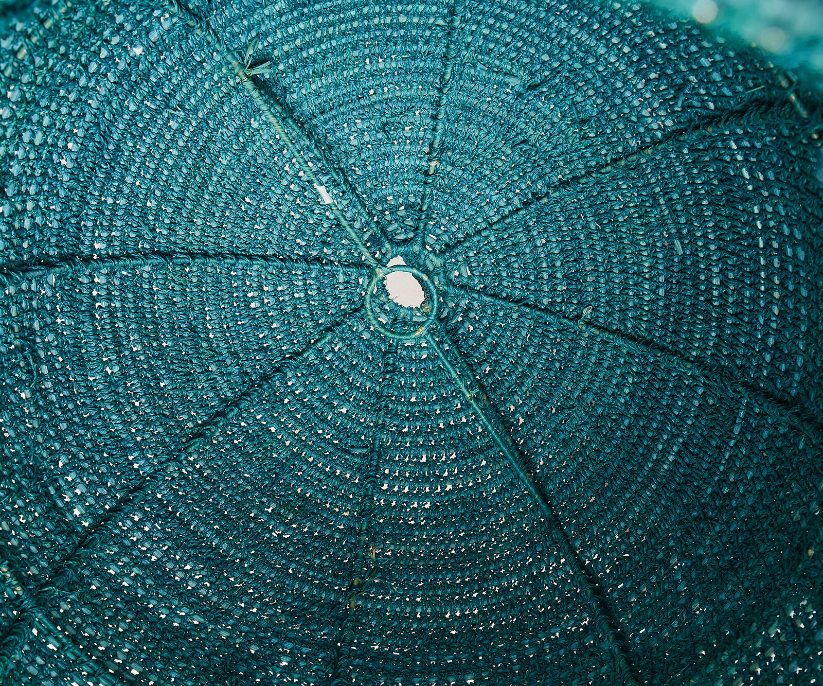Lampenschirm Kubu-Kubu Ø 75x90 cm Türkis aus Wasserhyazinthe 1
