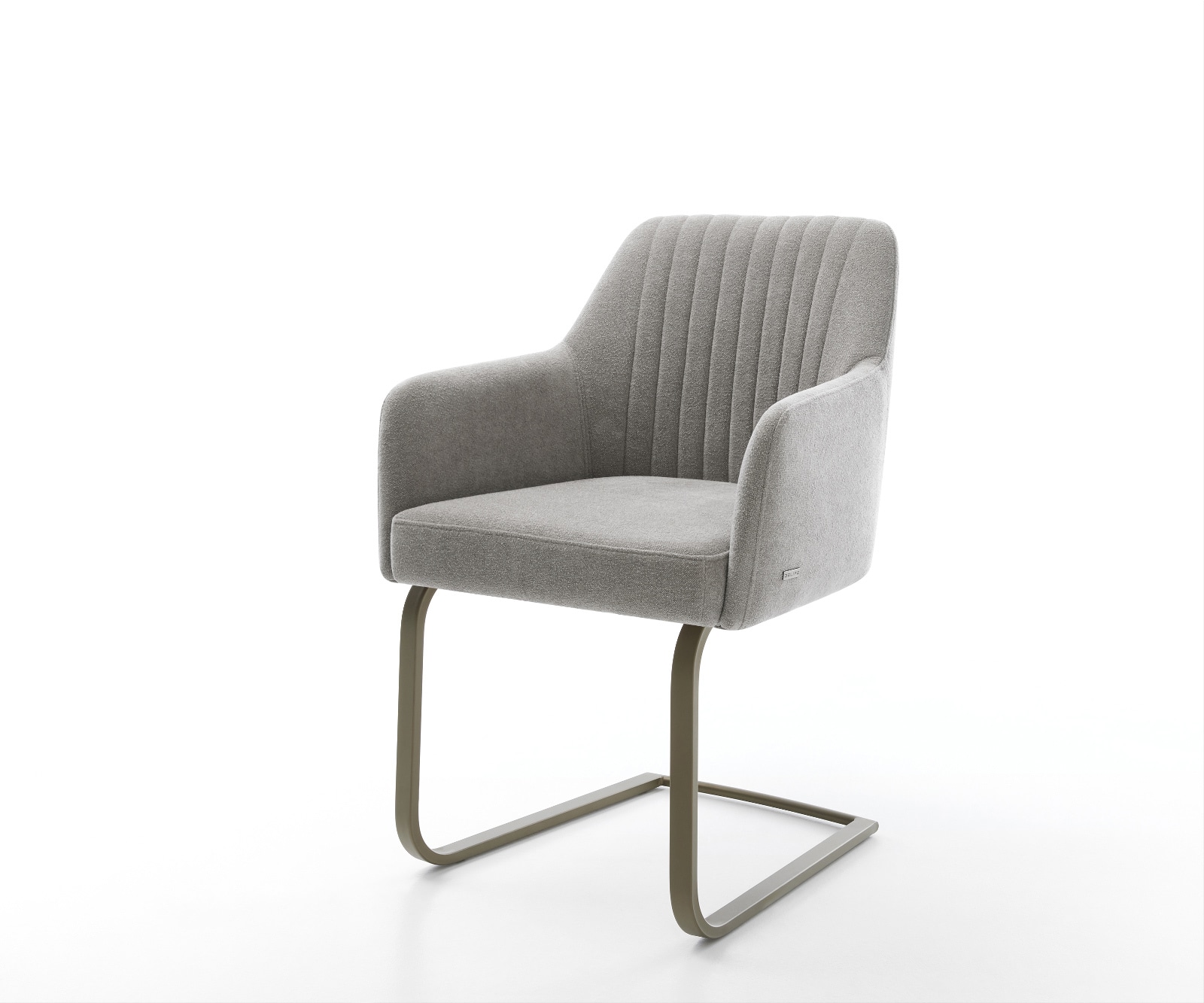 Freischwinger Greg-Flex Strukturstoff Soft Grau Freischwinger flach Effektfinish Titan Taschenfederkern