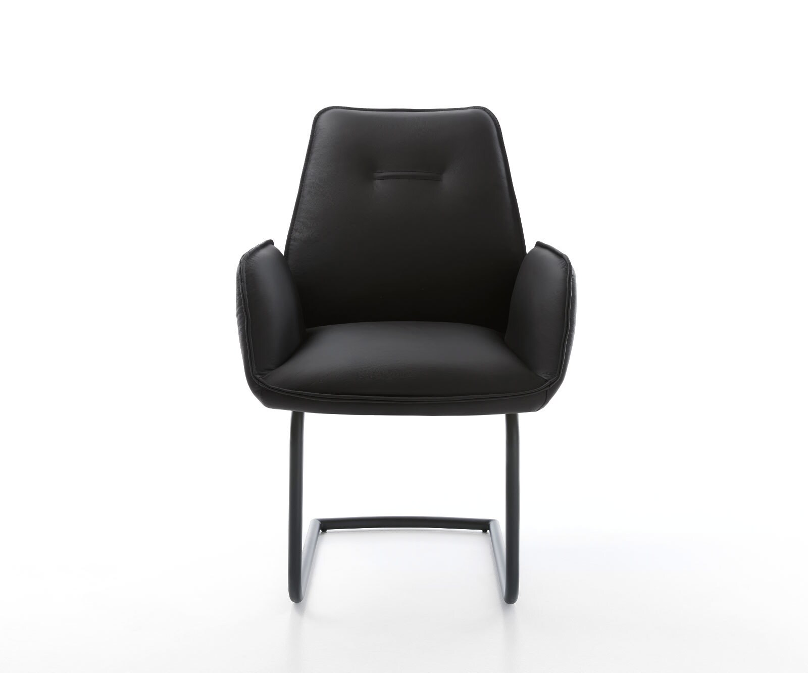 Freischwinger Zoa-Flex Echt-Leder Schwarz Freischwinger rund Schwarz Taschenfederkern 1