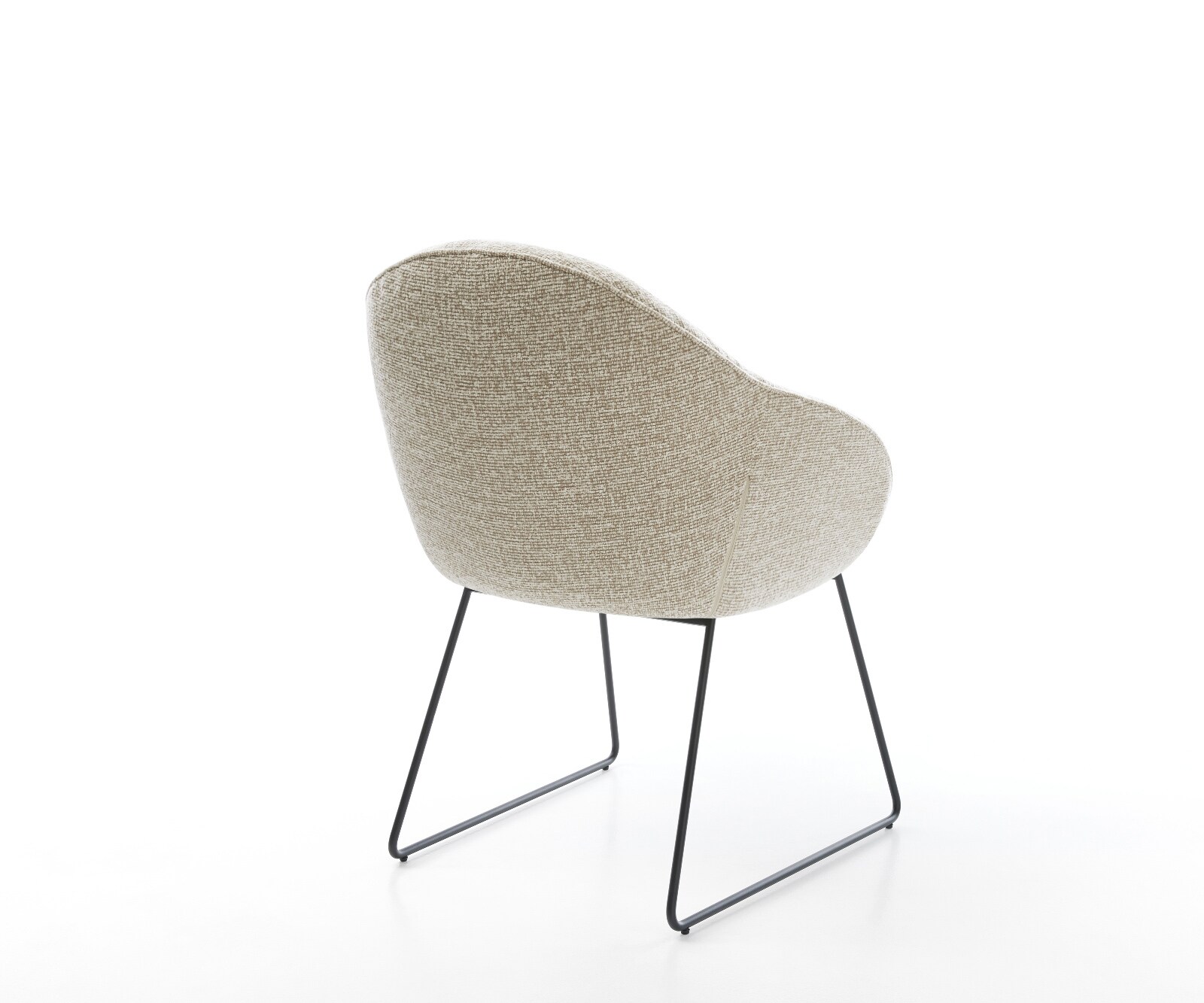 Esszimmerstuhl Gaio-Flex Webstoff Soft Beige Kufengestell Schwarz 4