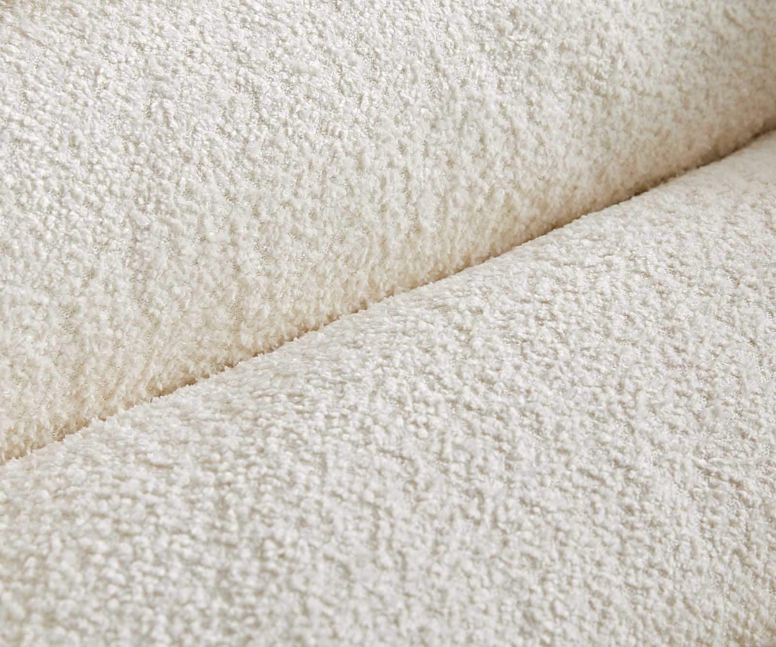 Freischwinger Nube-Flex Bouclé Weiß Freischwinger flach Effektfinish Titan Taschenfederkern 3