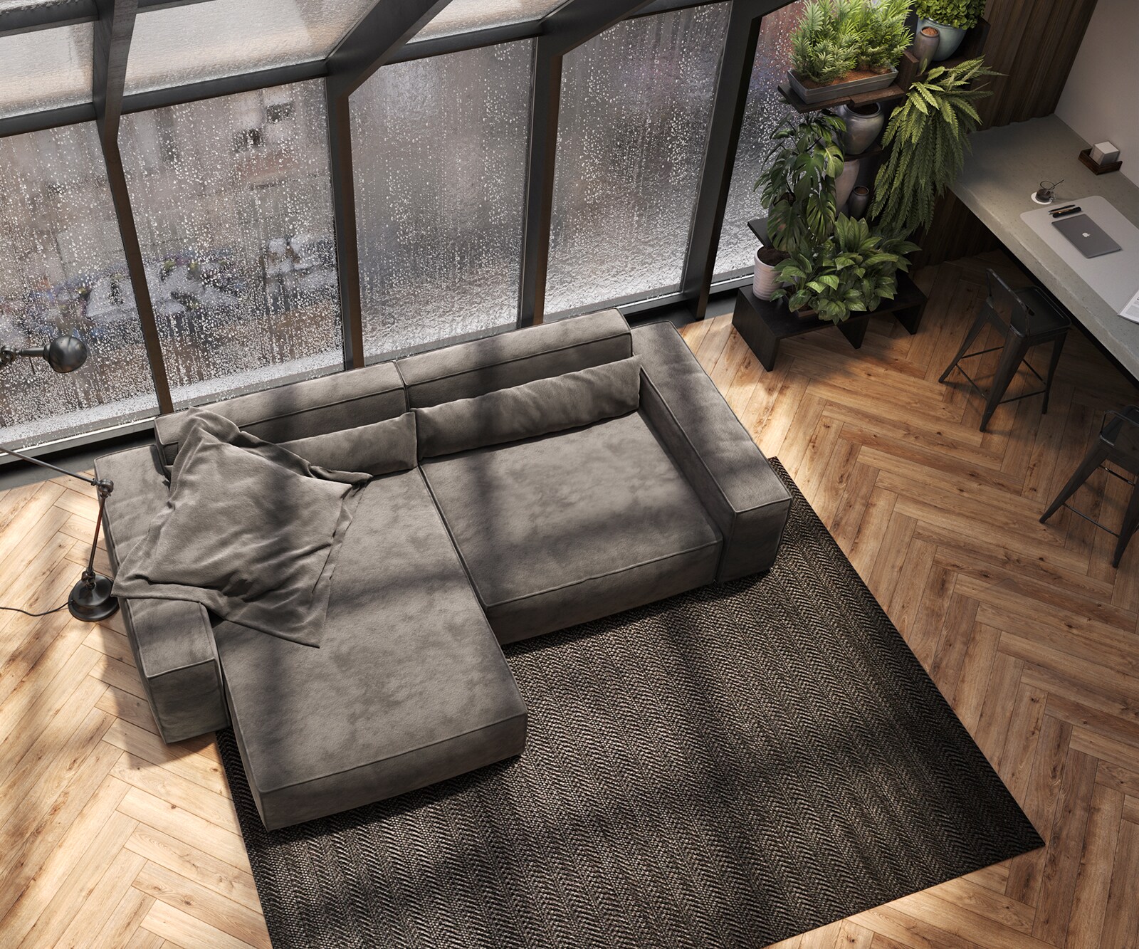 Ecksofa Sirpio XL 270x170 cm Mikrofaser Khakibraun Recamiere variabel 3