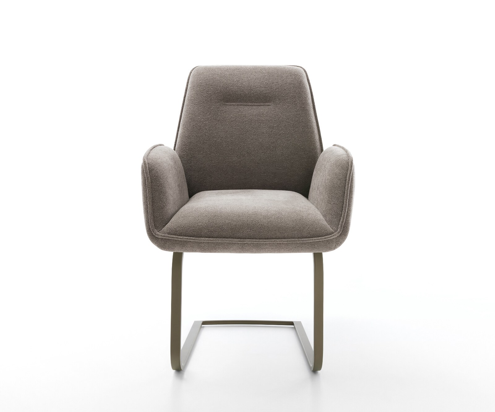 Freischwinger Zoa-Flex Strukturstoff Soft Taupe Freischwinger flach Effektfinish Titan Taschenfederkern 1