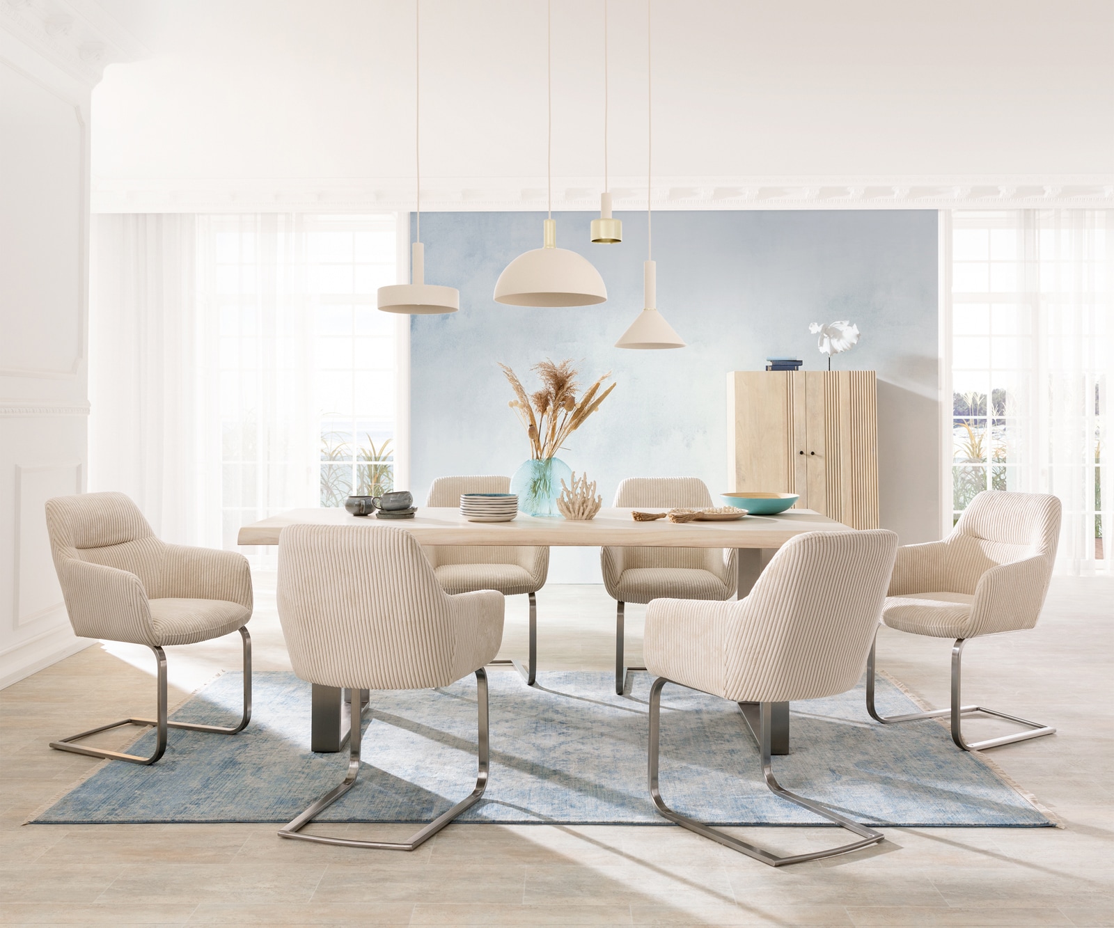 Freischwinger Pejo-Flex Cord Beige Freischwinger flach Edelstahl Taschenfederkern 3 Freischwinger Pejo-Flex Cord Beige Freischwinger flach Edelstahl Taschenfederkern 3