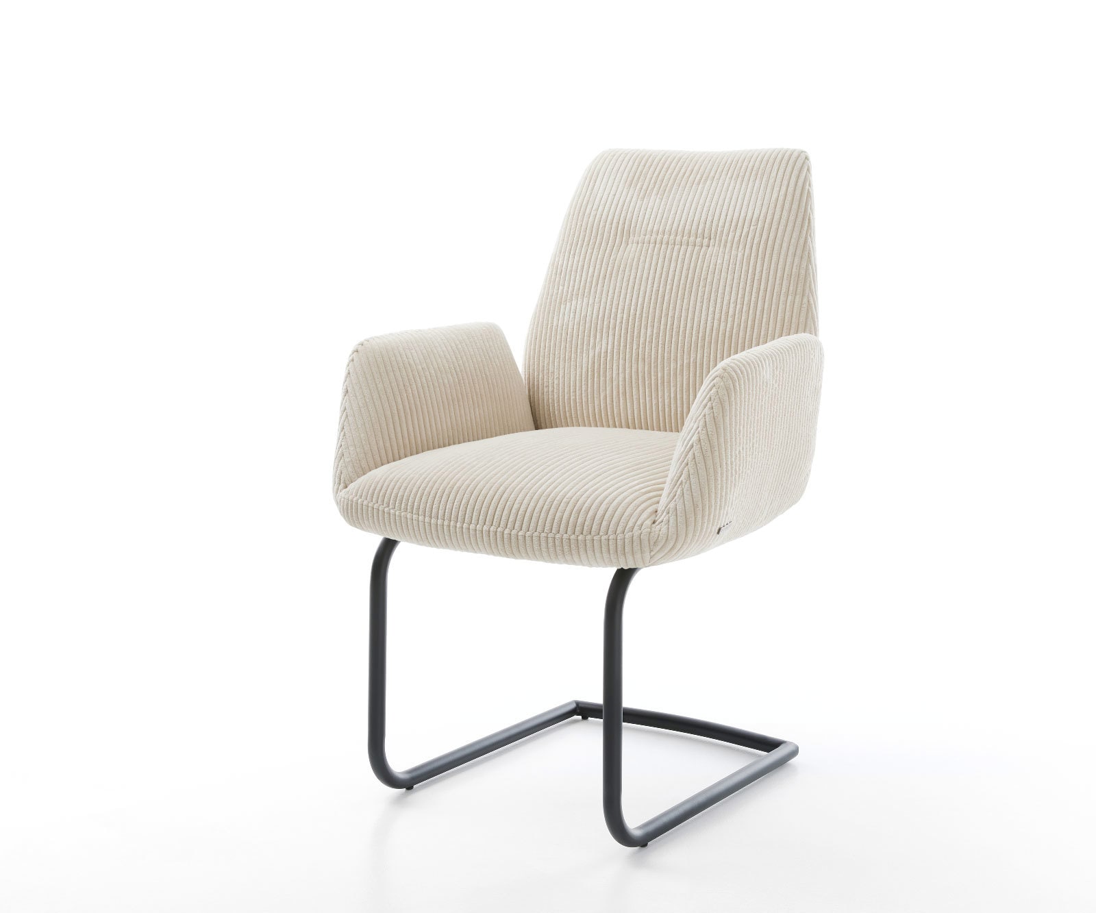 Freischwinger Zoa-Flex Cord Beige Freischwinger rund Schwarz Taschenfederke günstig online kaufen