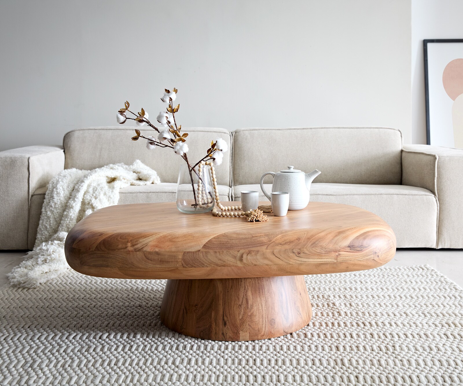 Couchtisch Maskat 120x90 cm Akazie Natur 1