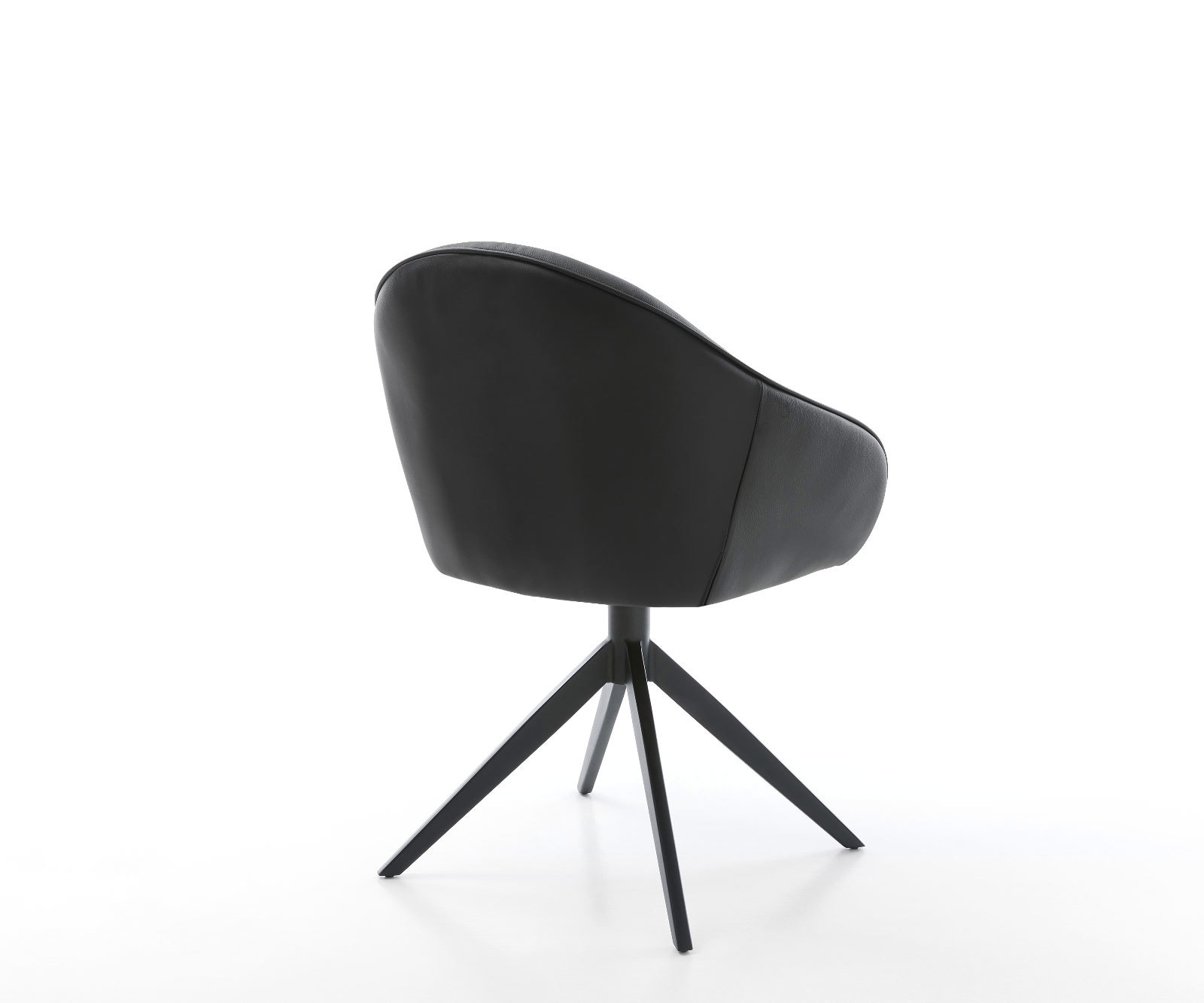 Drehstuhl Gaio-Flex Echt-Leder Schwarz Kreuzgestell breit Schwarz 360° drehbar Wippfunktion 4 Drehstuhl Gaio-Flex Echt-Leder Schwarz Kreuzgestell breit Schwarz 360° drehbar Wippfunktion 4