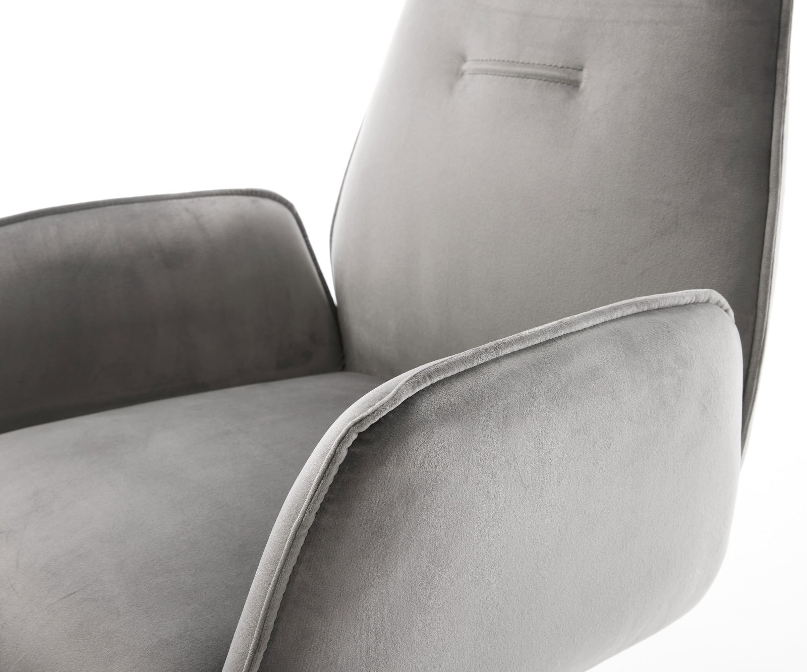 Esszimmerstuhl Zoa-Flex Samt Grau Kreuzgestell kantig Schwarz Taschenfederkern 3 Esszimmerstuhl Zoa-Flex Samt Grau Kreuzgestell kantig Schwarz Taschenfederkern 3