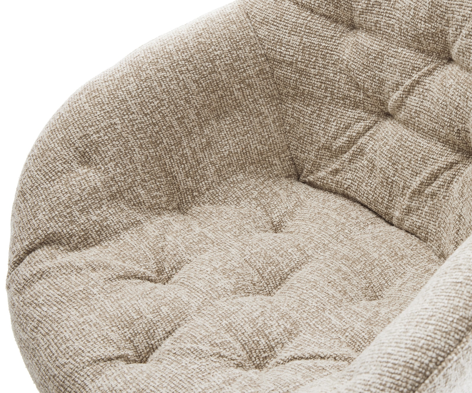 Drehstuhl Gaio-Flex Webstoff Soft Beige Kreuzgestell breit Weiß 360° drehbar Wippfunktion 4