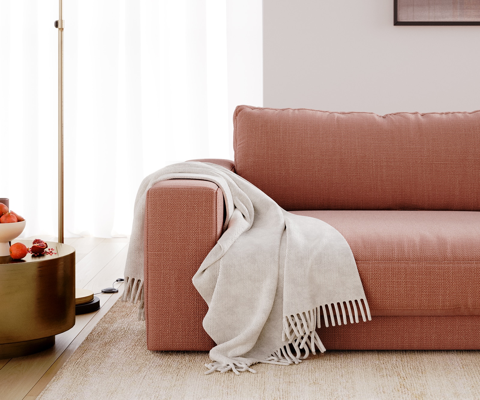 Big-Sofa Cubico 290x120 cm Flachgewebe Orange 4