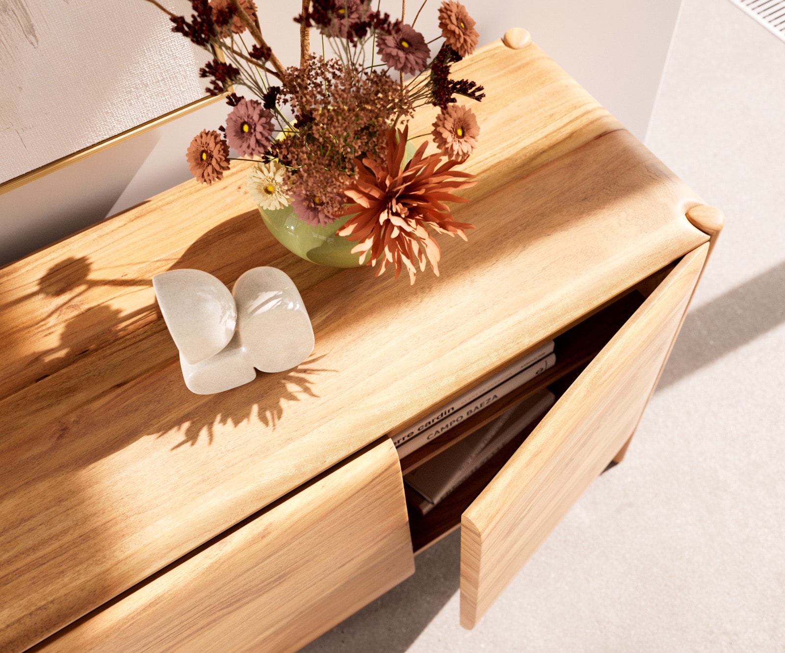 Sideboard Simcha 175 cm Akazie Natur 4 Türen 2 Sideboard Simcha 175 cm Akazie Natur 4 Türen 2