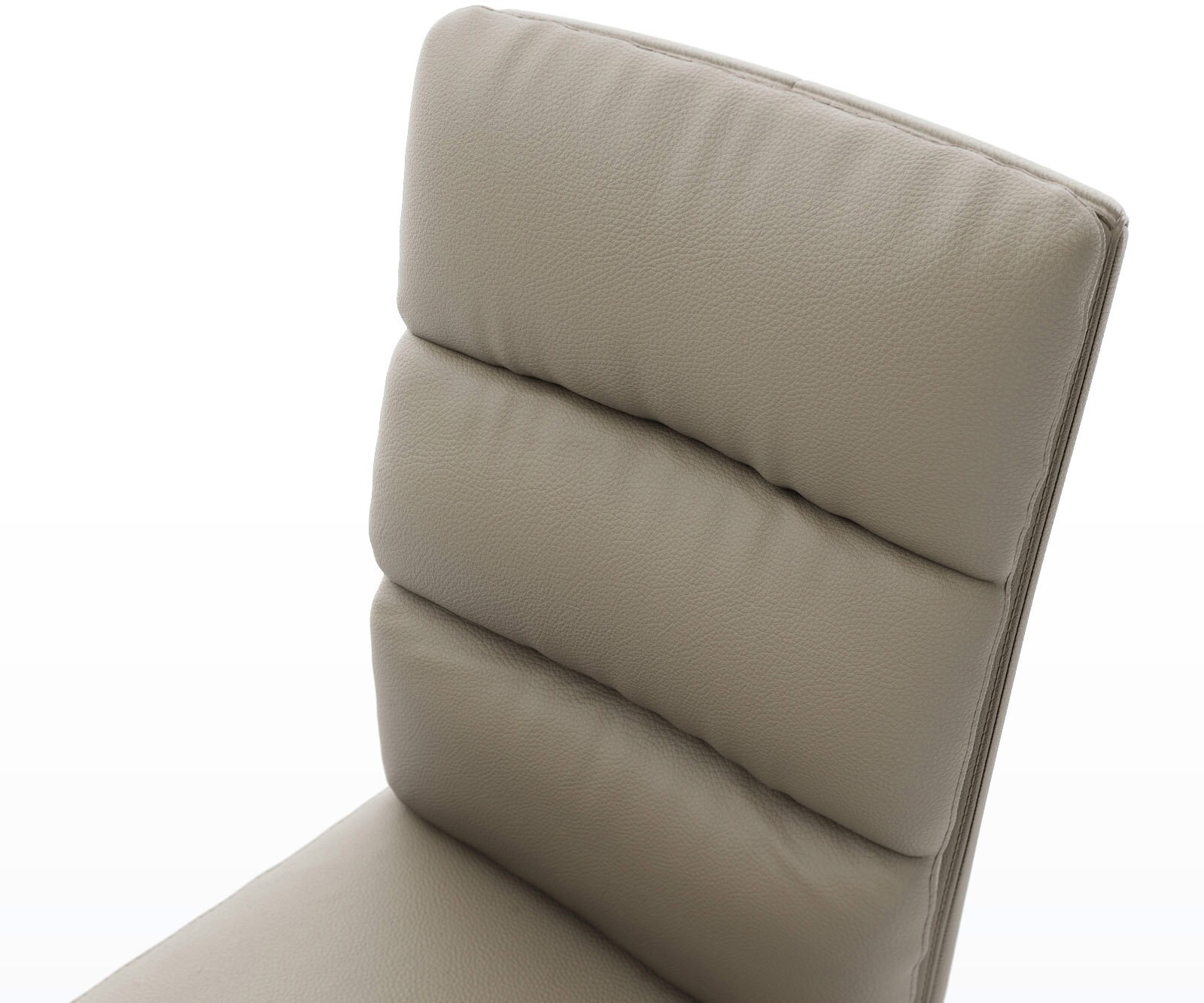 Drehstuhl Pela-Flex Echt-Leder Schlamm Kreuzgestell breit Edelstahl 360° drehbar Wippfunktion Taschenfederkern 3