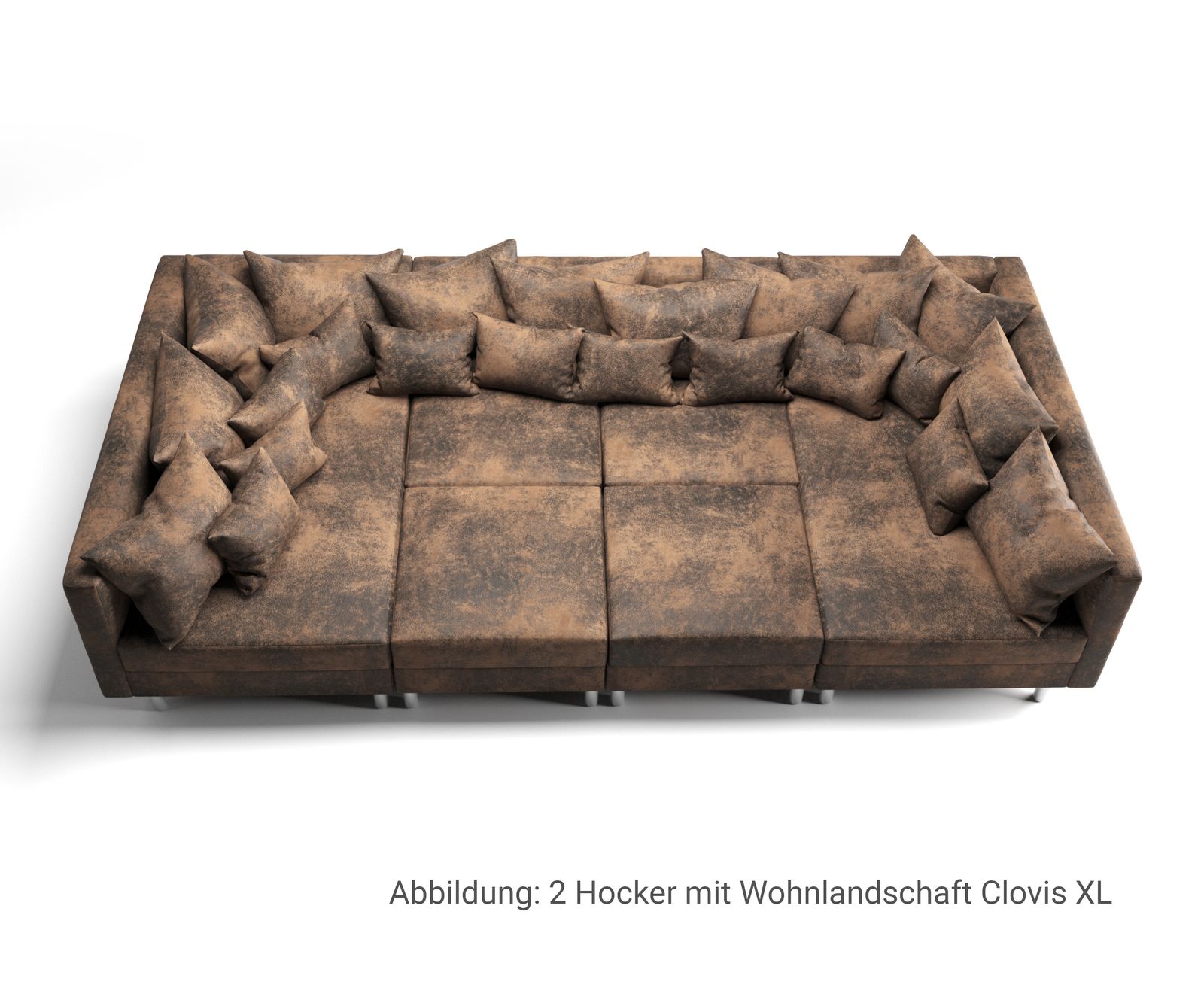 Hocker Clovis B98 x T83 Braun Modul Antik Optik 8