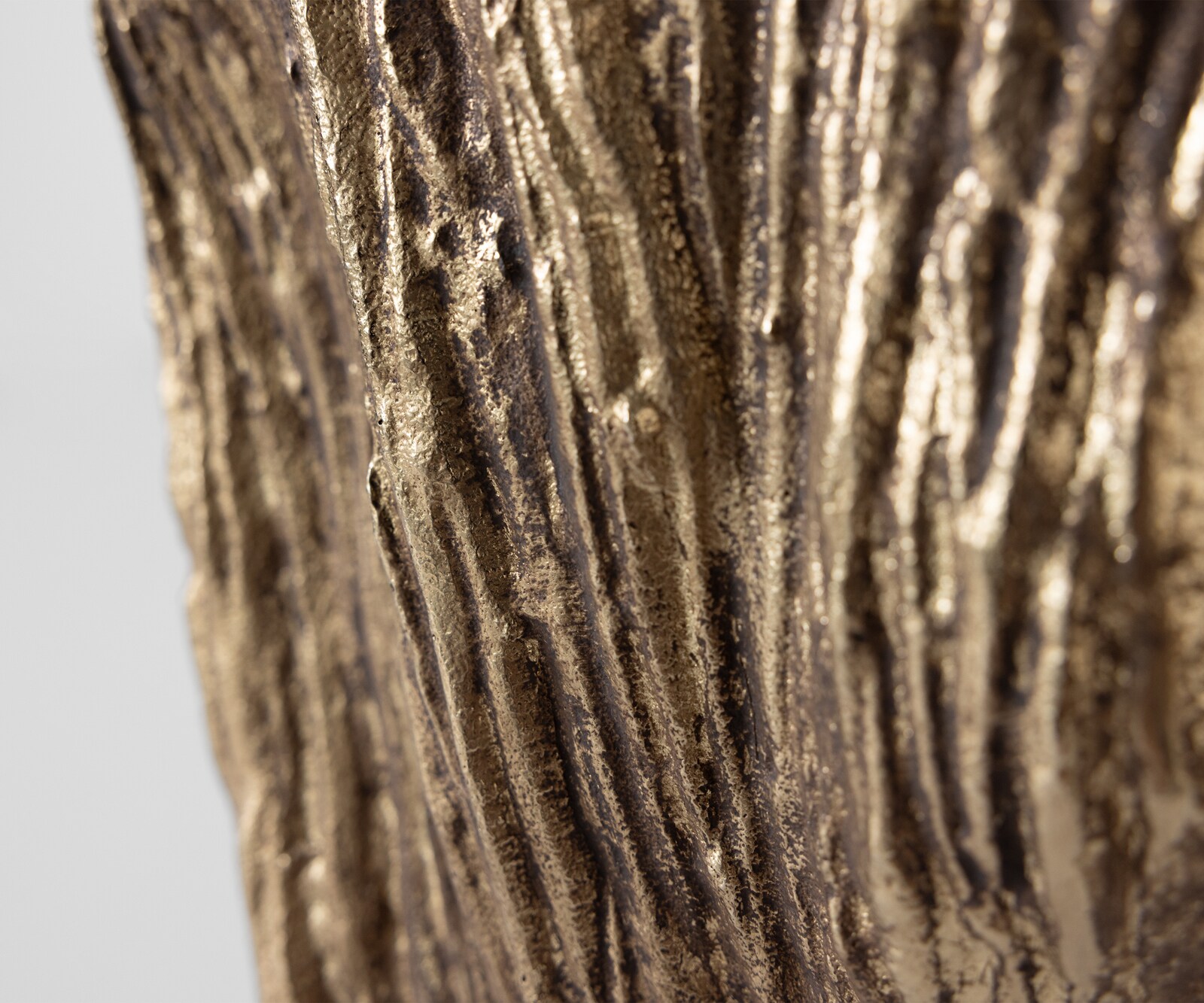 Vase Corallo B37 x T18 x H48 cm Aluminium Oro Antico Handgemacht 5