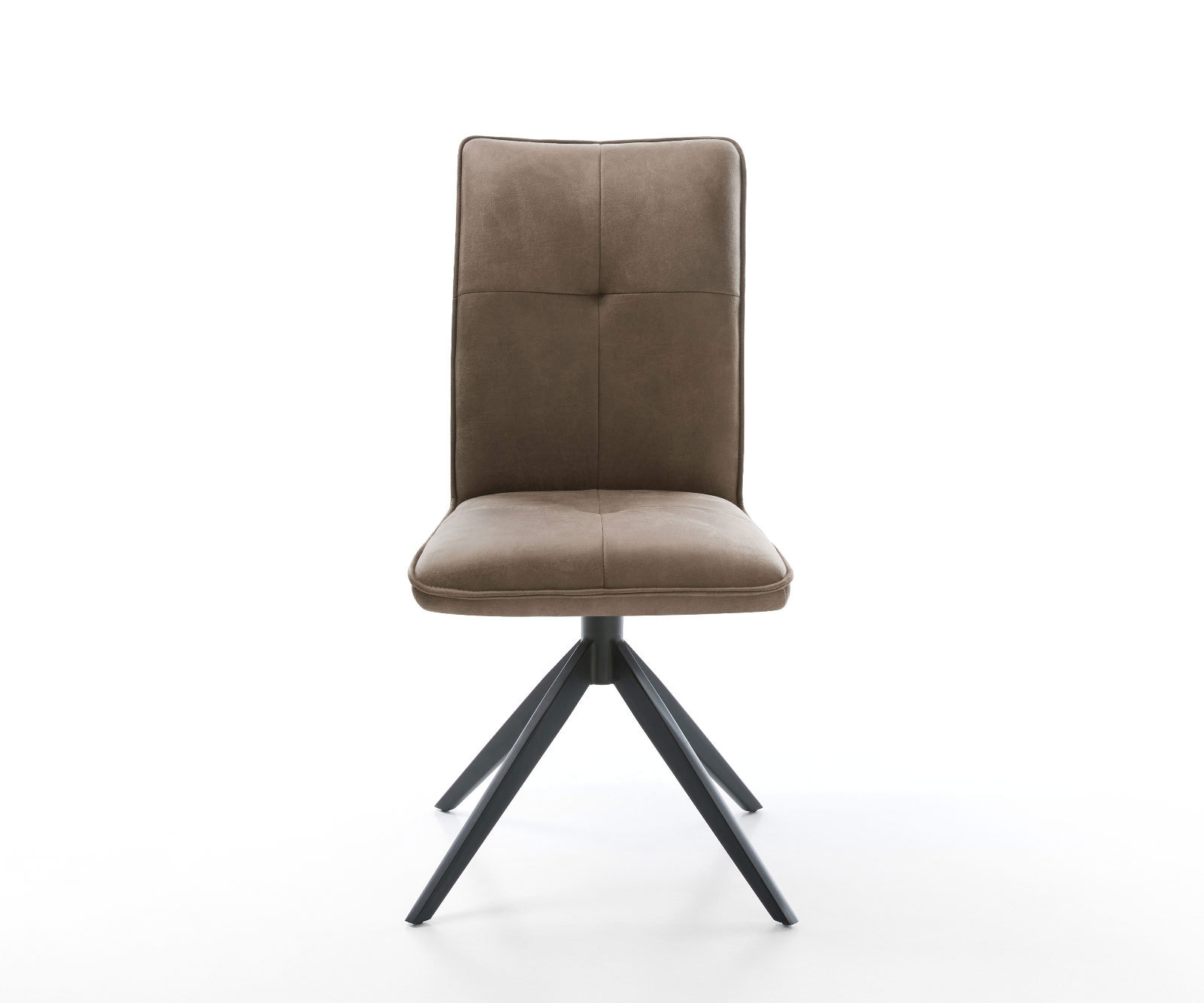 Drehstuhl Maddy-Flex Mikrofaser Taupe Vintage Kreuzgestell breit Schwarz 360° drehbar Wippfunktion 1 Drehstuhl Maddy-Flex Mikrofaser Taupe Vintage Kreuzgestell breit Schwarz 360° drehbar Wippfunktion 1