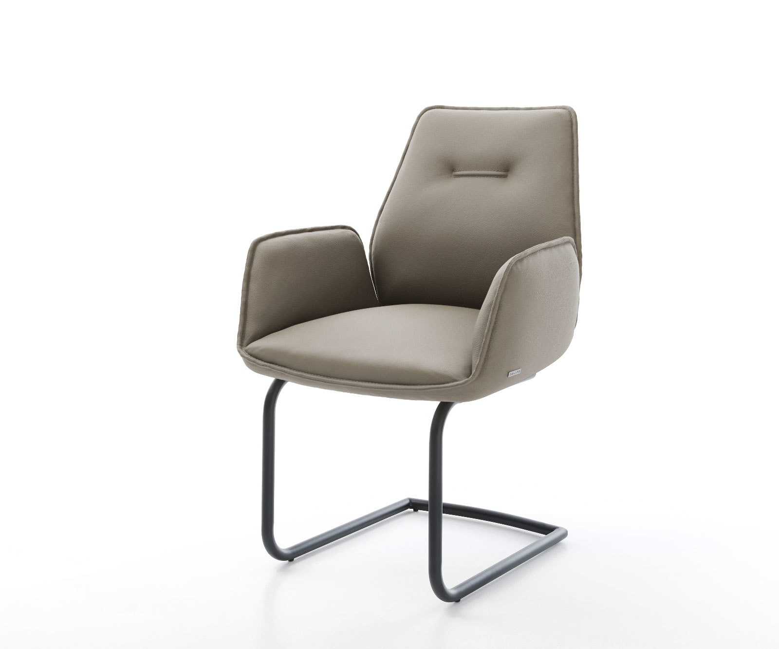 Cantilever Zoa-Flex cuir de vache couleur boue pied cantilever rond noir ressorts ensachés Cantilever Zoa-Flex cuir de vache couleur boue pied cantilever rond noir ressorts ensachés