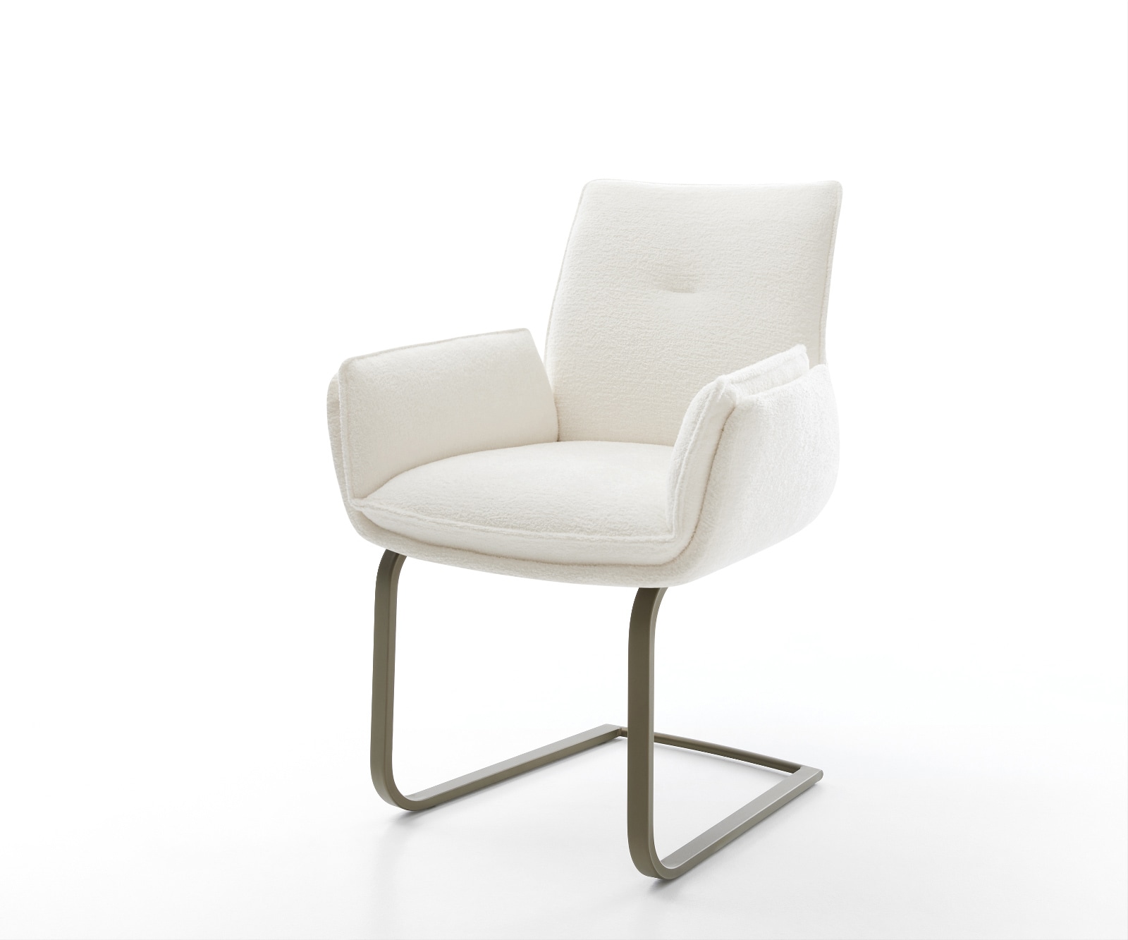 Freischwinger Nela-Flex Bouclé Soft Beige Freischwinger flach Effektfinish Titan